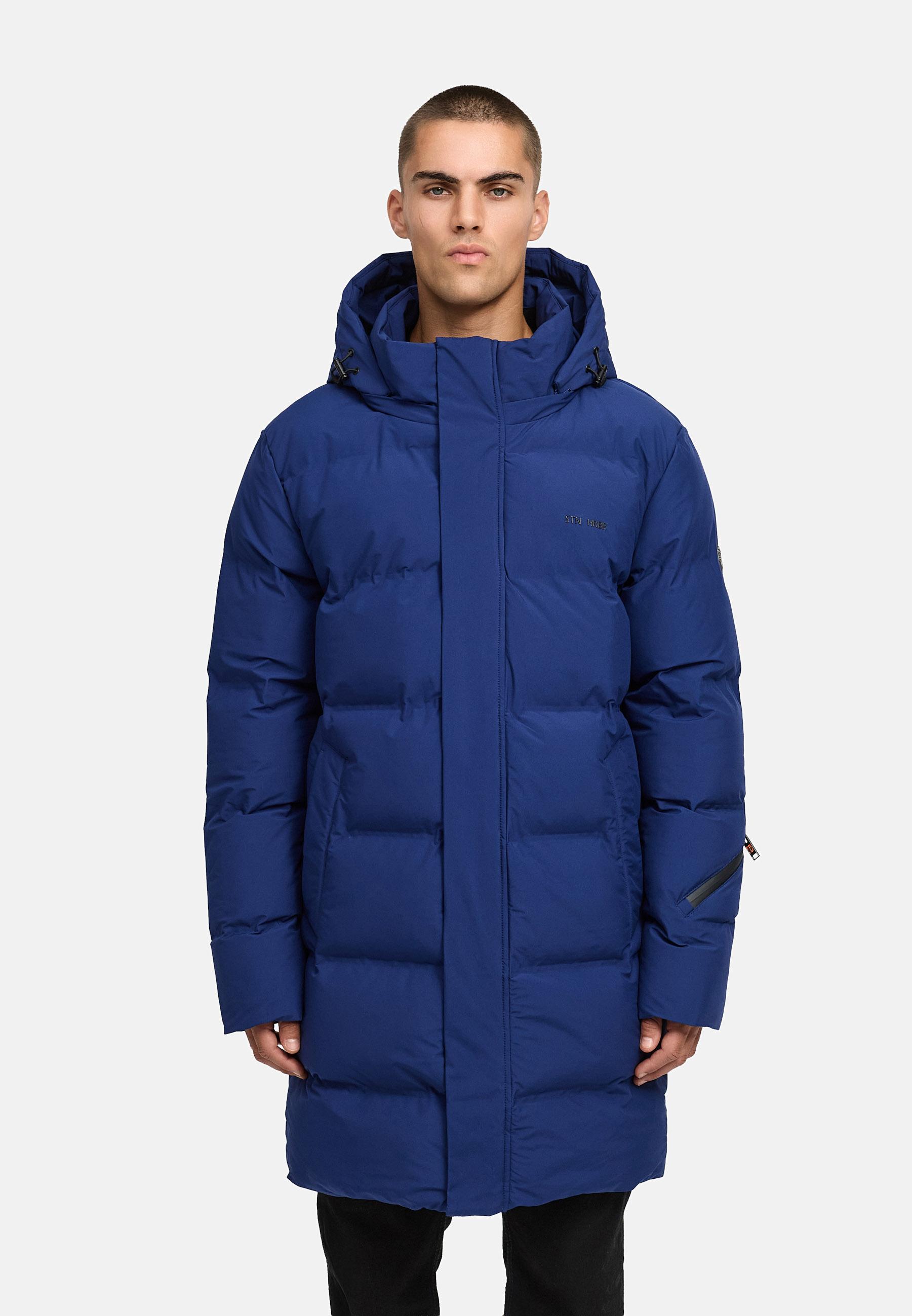 Winter Steppmantel mit abnehmbarer Kapuze "Thadeek XX" Navy