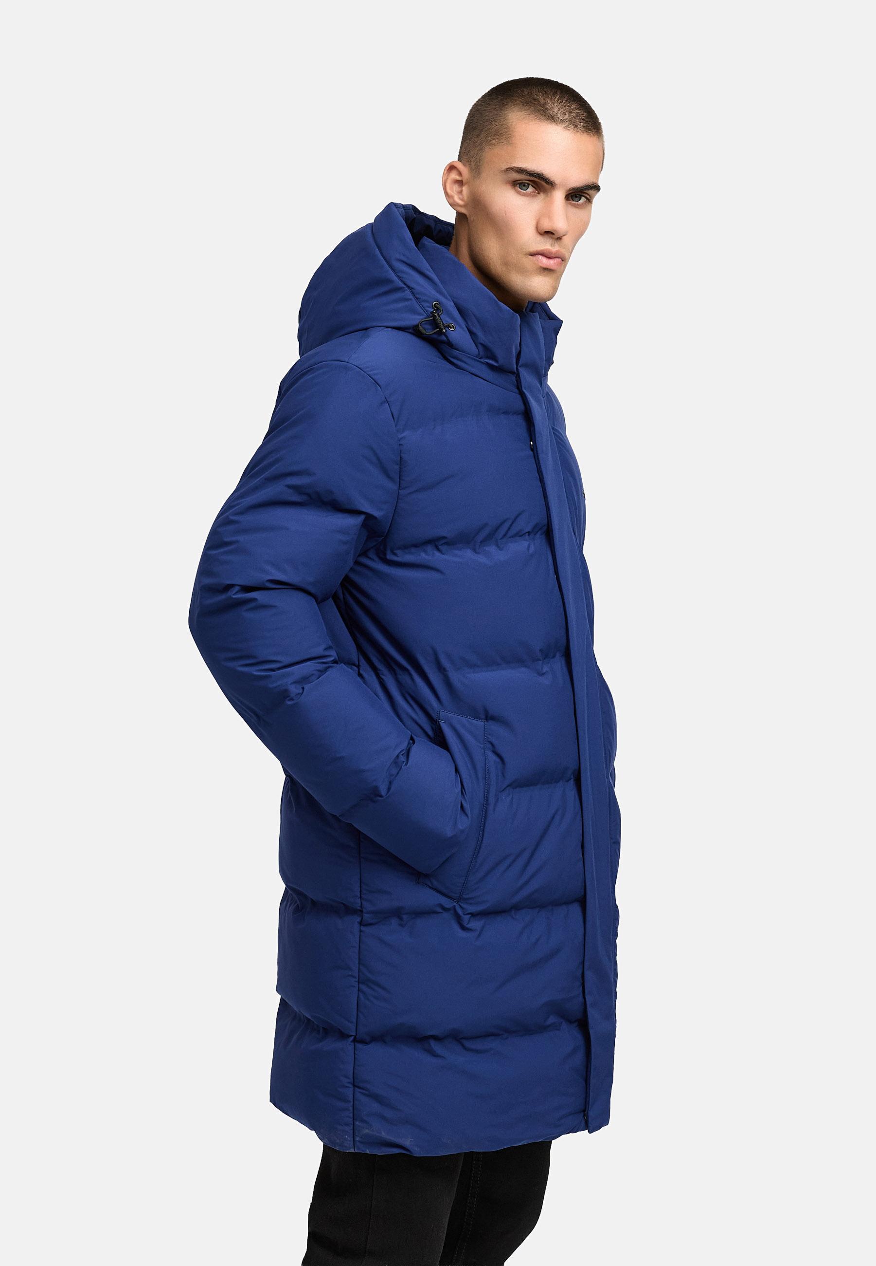 Winter Steppmantel mit abnehmbarer Kapuze "Thadeek XX" Navy