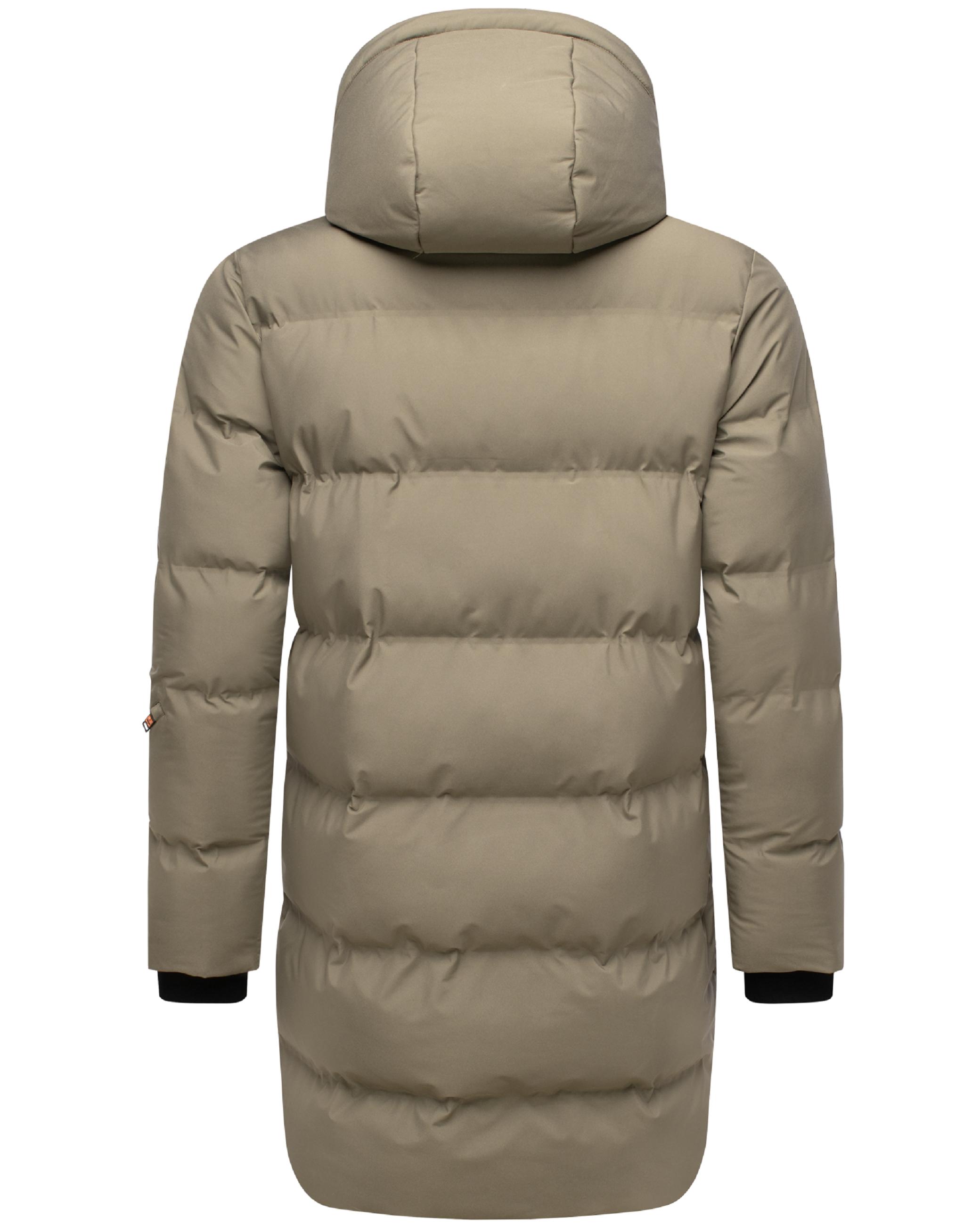 Winter Steppmantel mit abnehmbarer Kapuze "Thadeek XX" Stone Brown