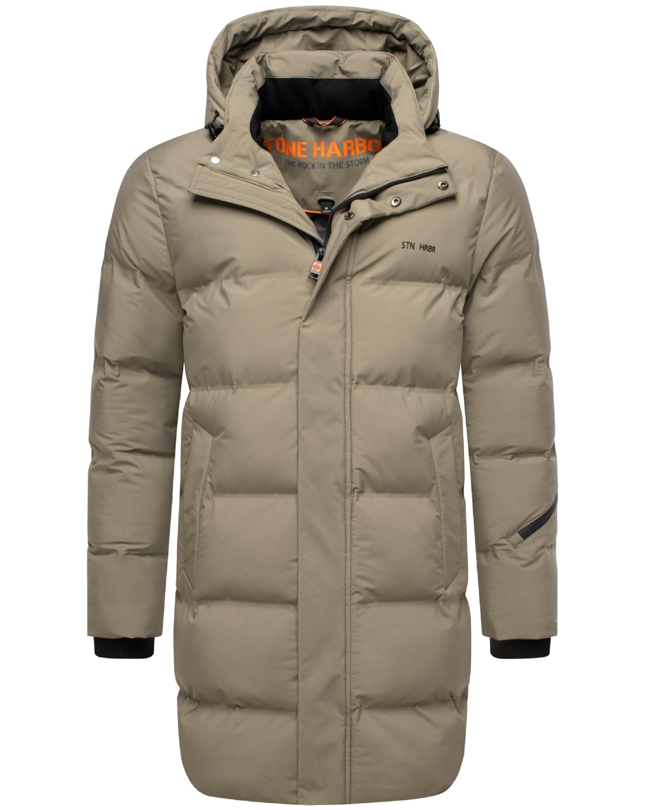 Winter Steppmantel mit abnehmbarer Kapuze "Thadeek XX" Stone Brown