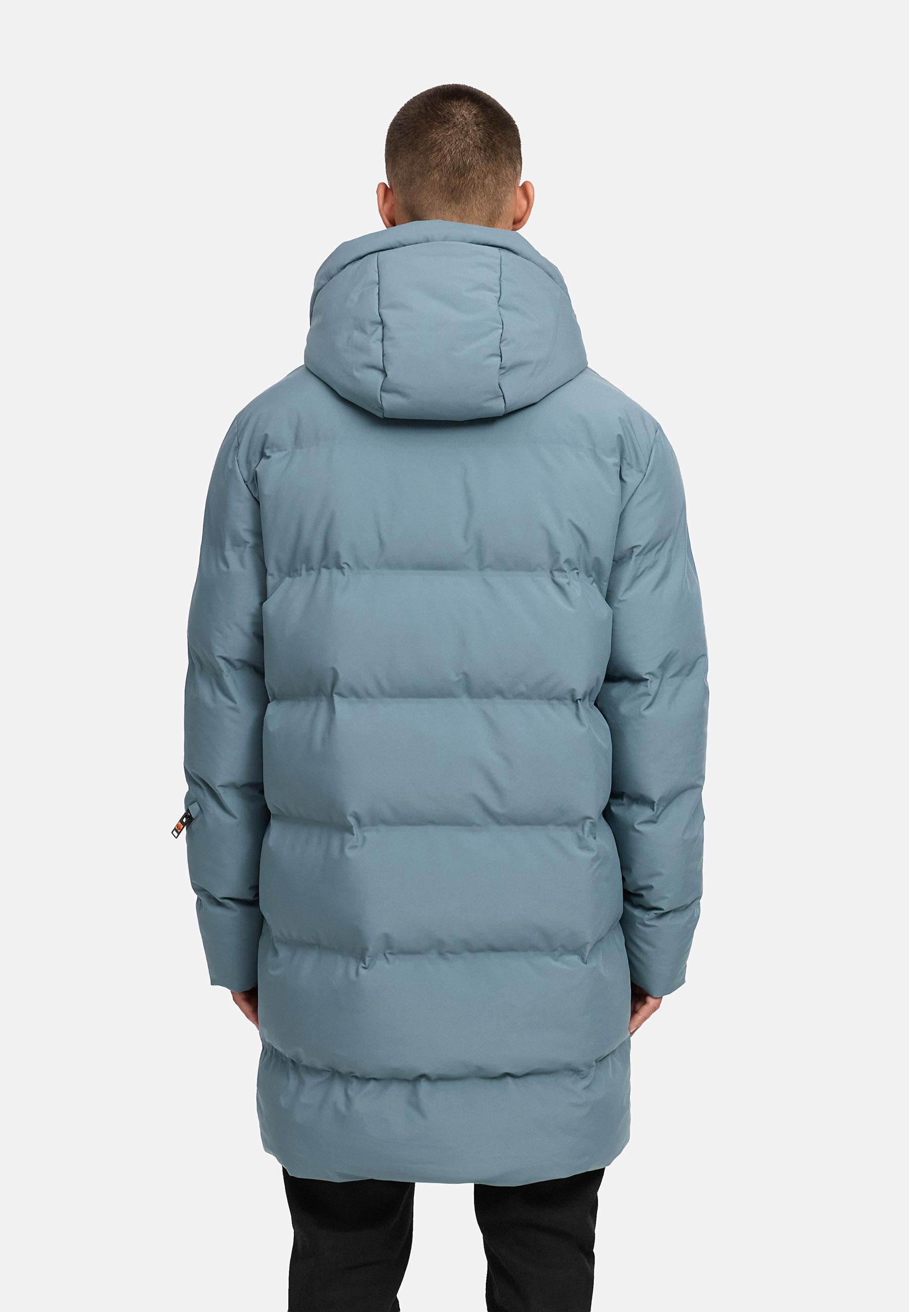 Winter Steppmantel mit abnehmbarer Kapuze "Thadeek XX" Stormy Blue
