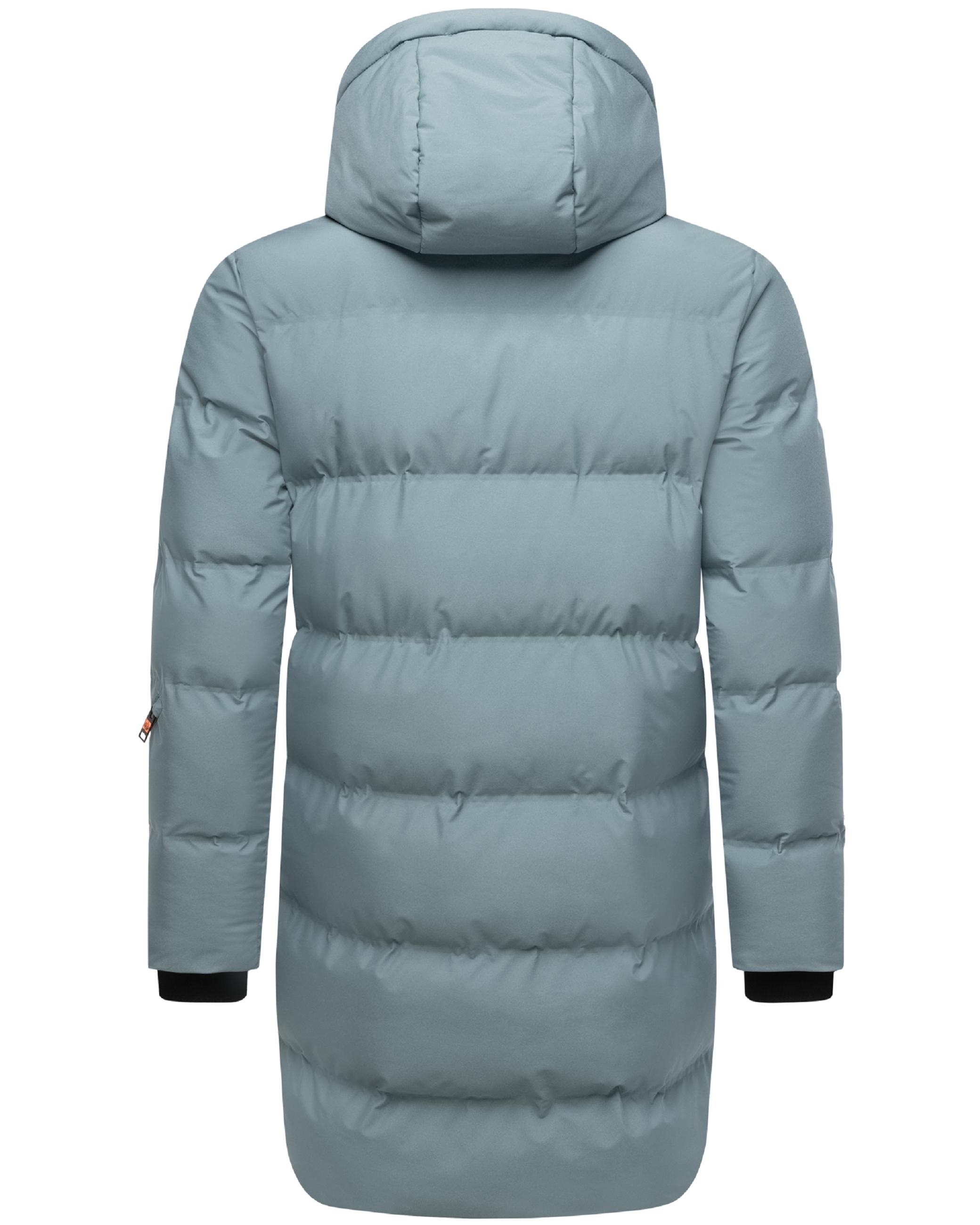 Winter Steppmantel mit abnehmbarer Kapuze "Thadeek XX" Stormy Blue