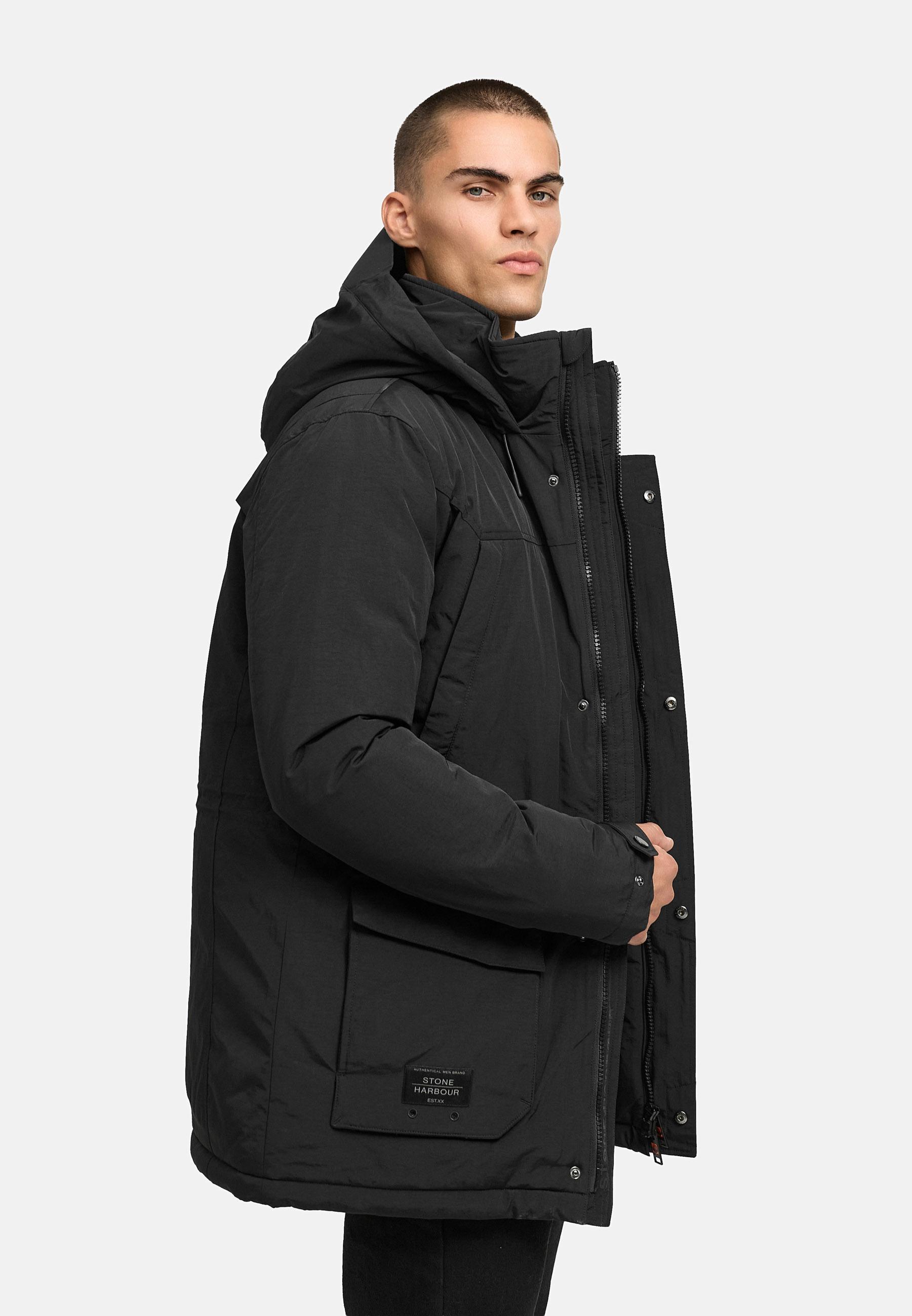 Winterjacke mit Kapuze "Wadiim XX" Black