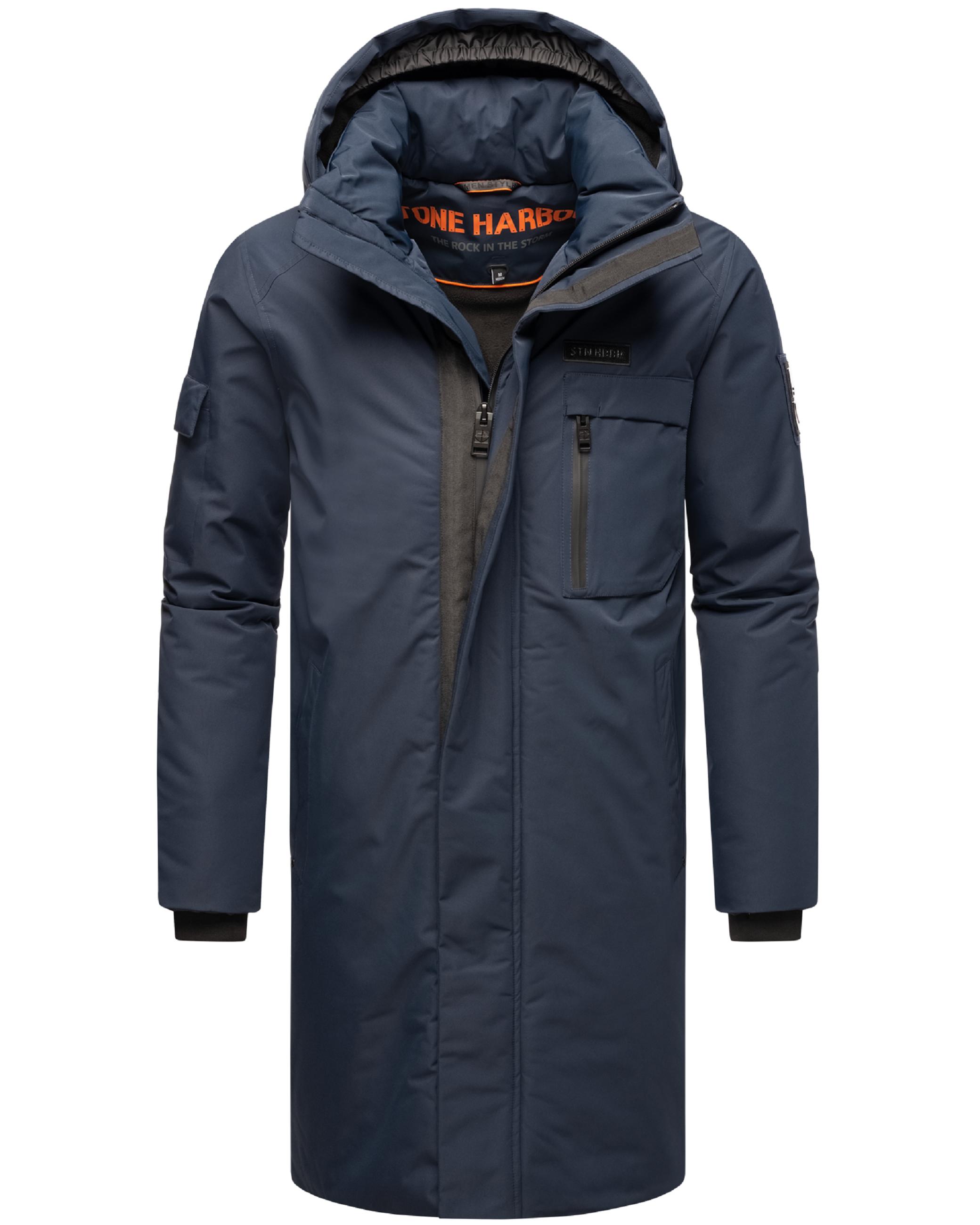 Warmer Herren Wintermantel mit Kapuze "Xandroo XX" Navy