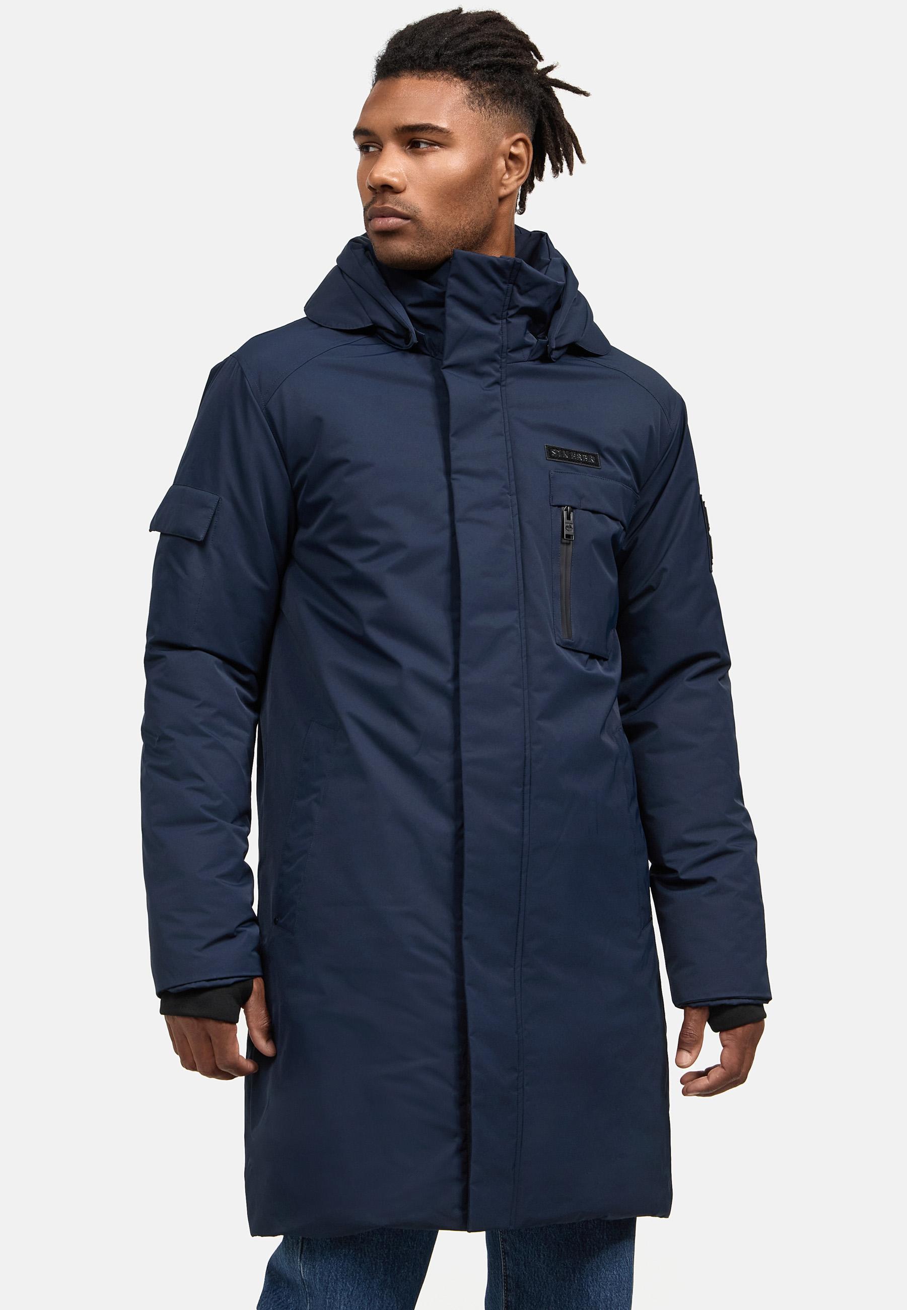 Warmer Herren Wintermantel mit Kapuze "Xandroo XX" Navy