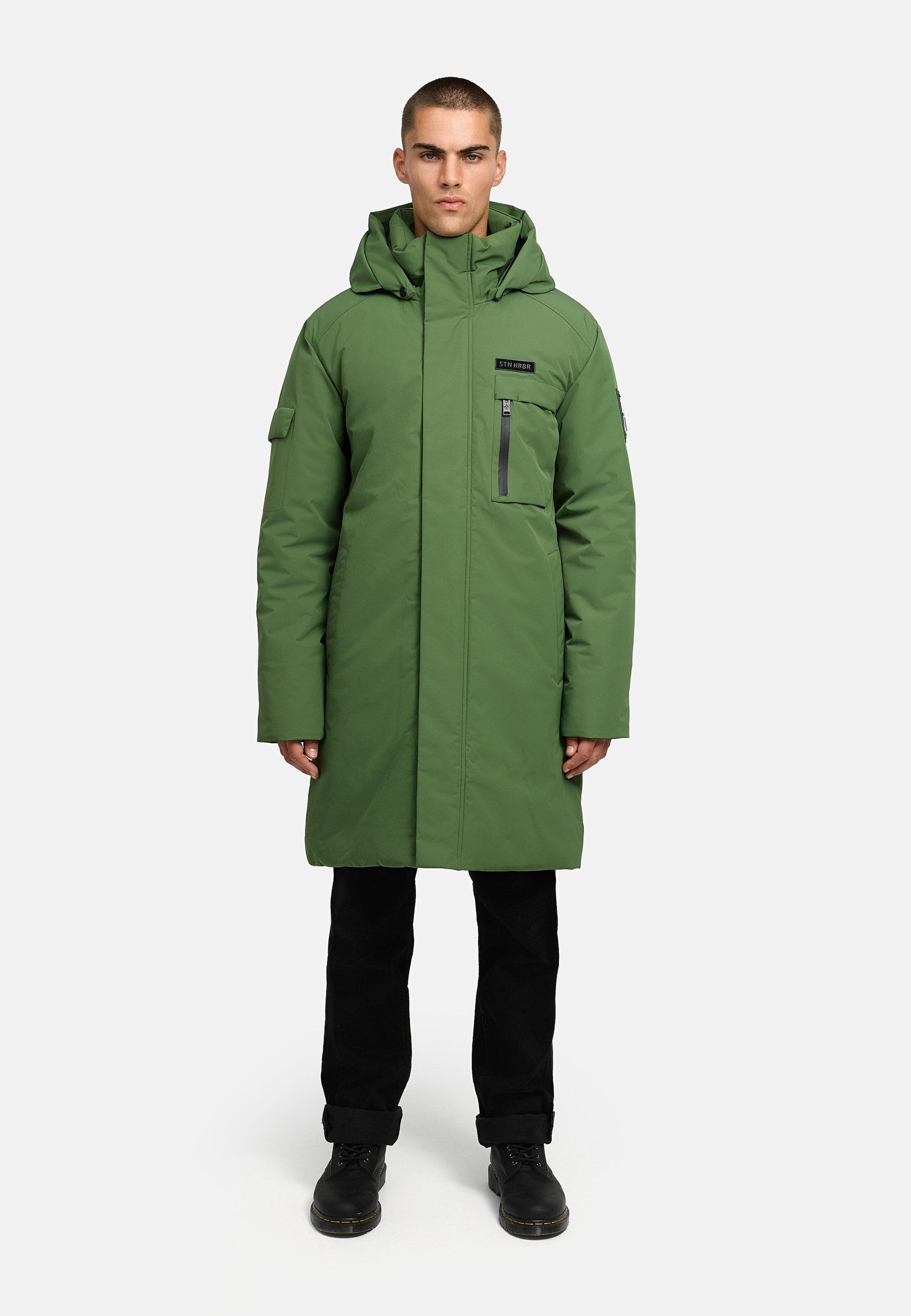 Warmer Herren Wintermantel mit Kapuze "Xandroo XX" Pine Olive
