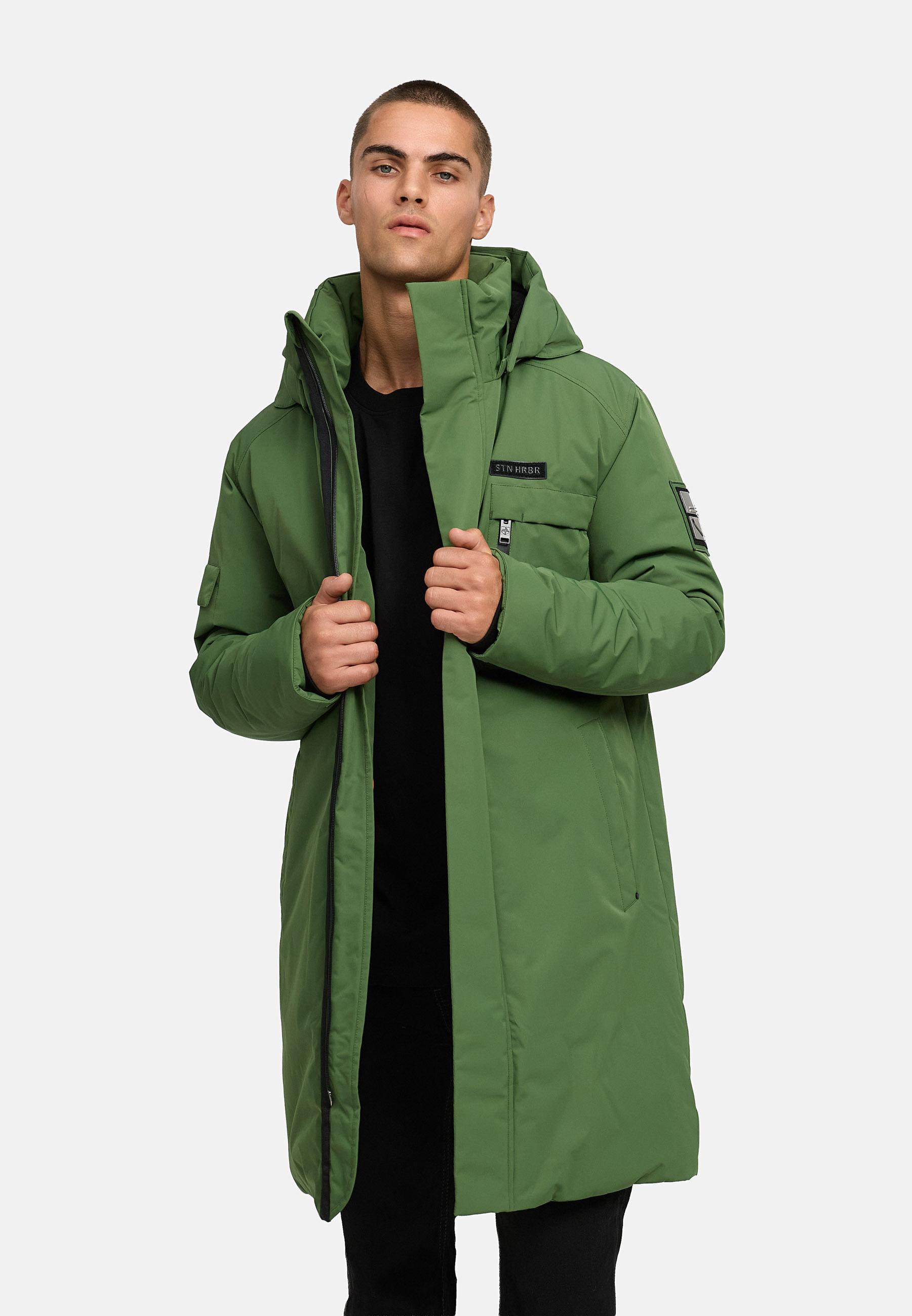 Warmer Herren Wintermantel mit Kapuze "Xandroo XX" Pine Olive