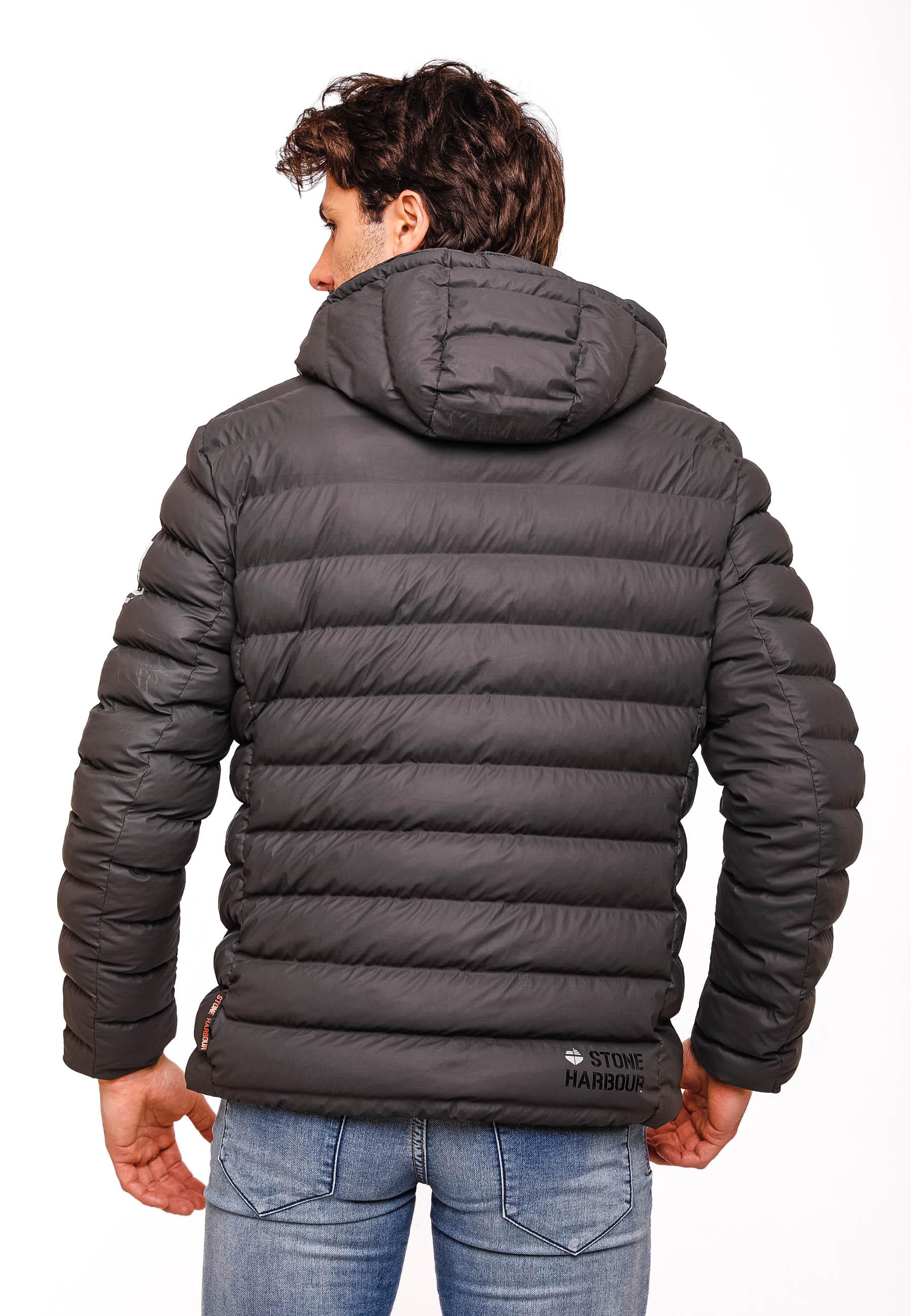 Gefütterte Winter Steppjacke mit Kapuze "Zaharoo" Anthracite