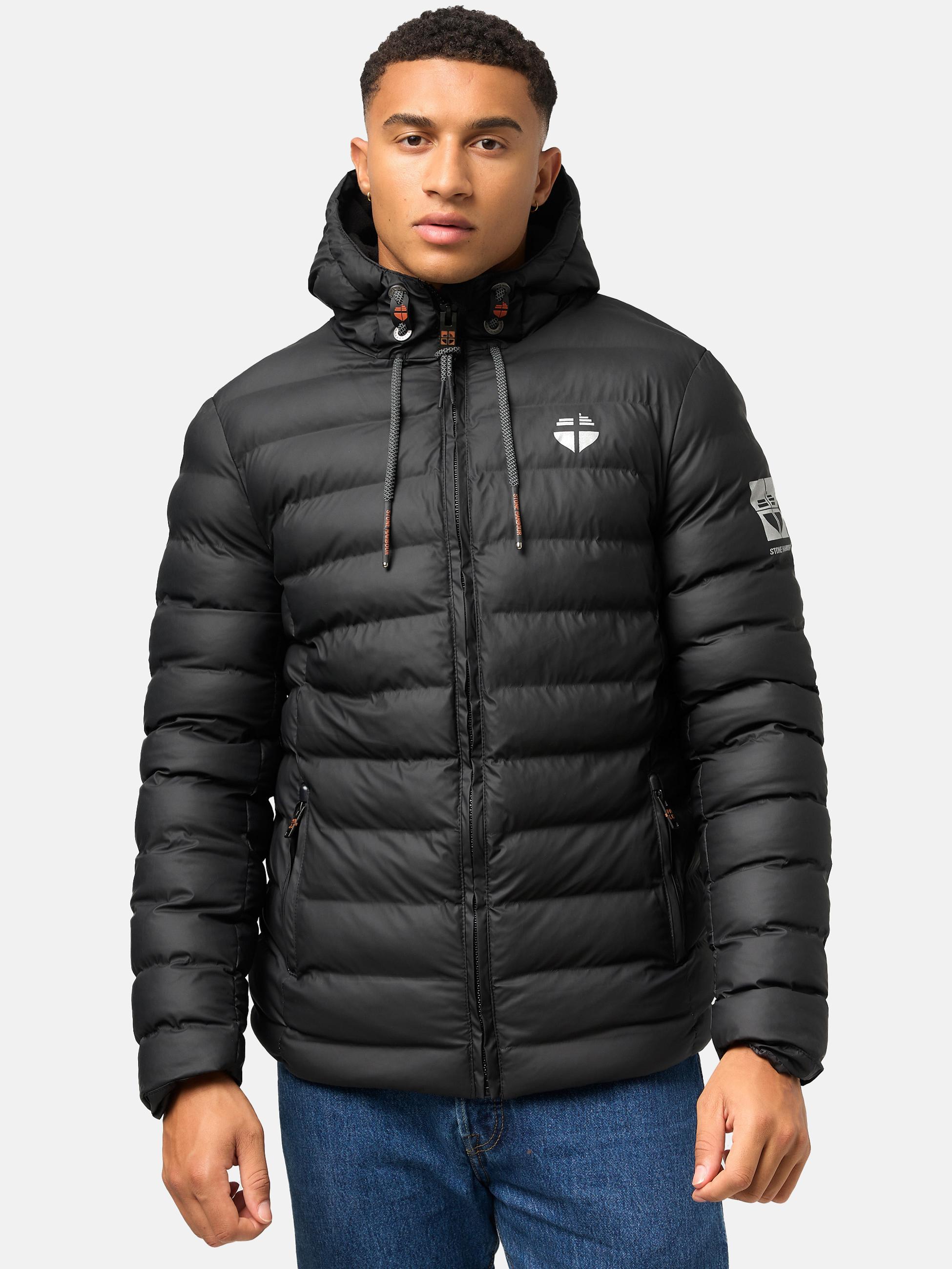 Gefütterte Winter Steppjacke mit Kapuze "Zaharoo" Black