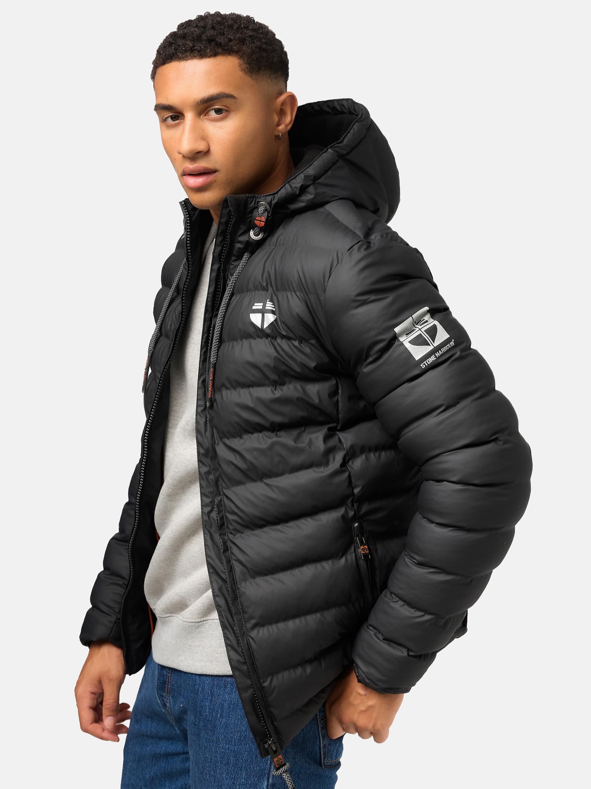 Gefütterte Winter Steppjacke mit Kapuze "Zaharoo" Black