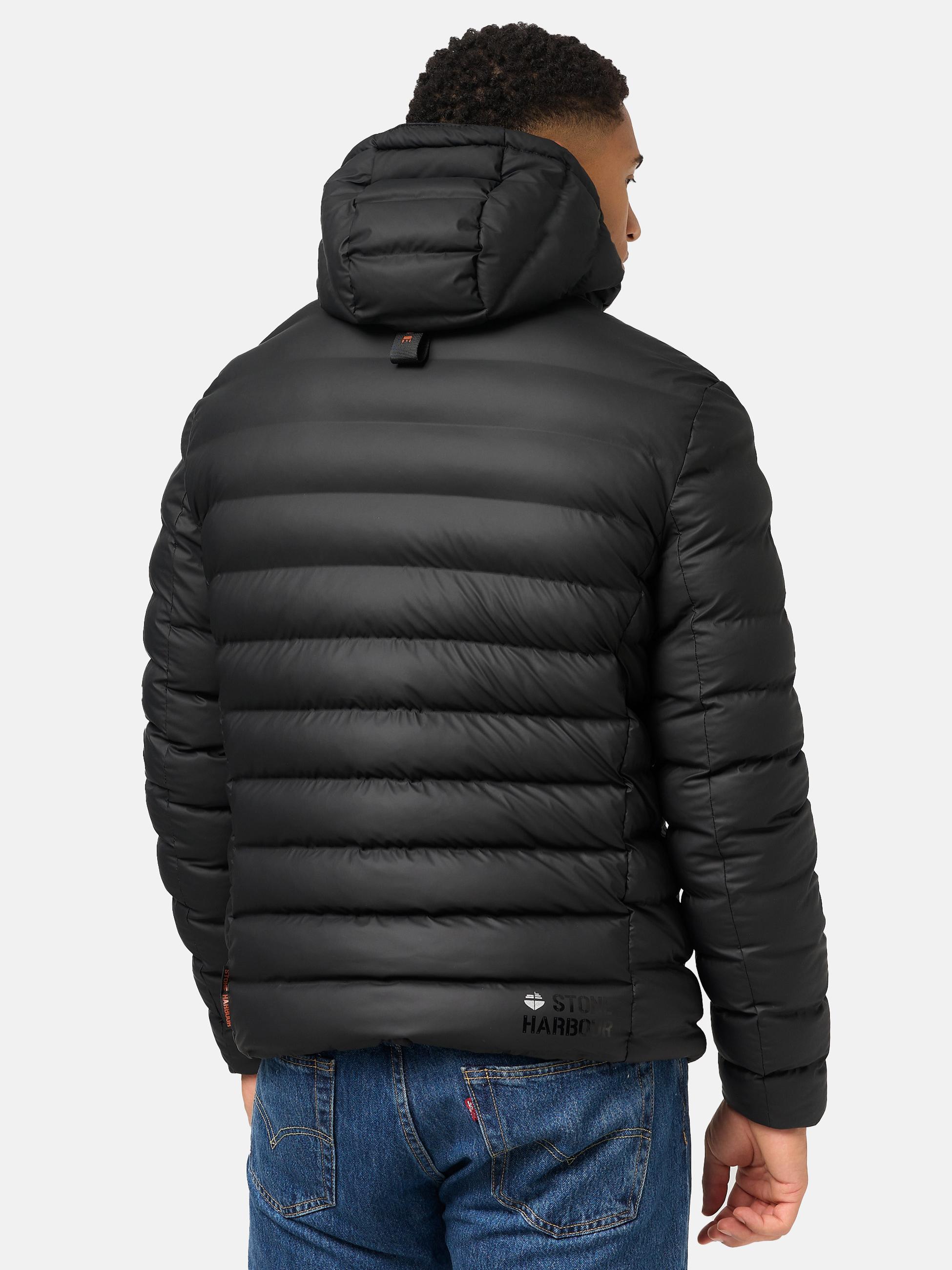 Gefütterte Winter Steppjacke mit Kapuze "Zaharoo" Black