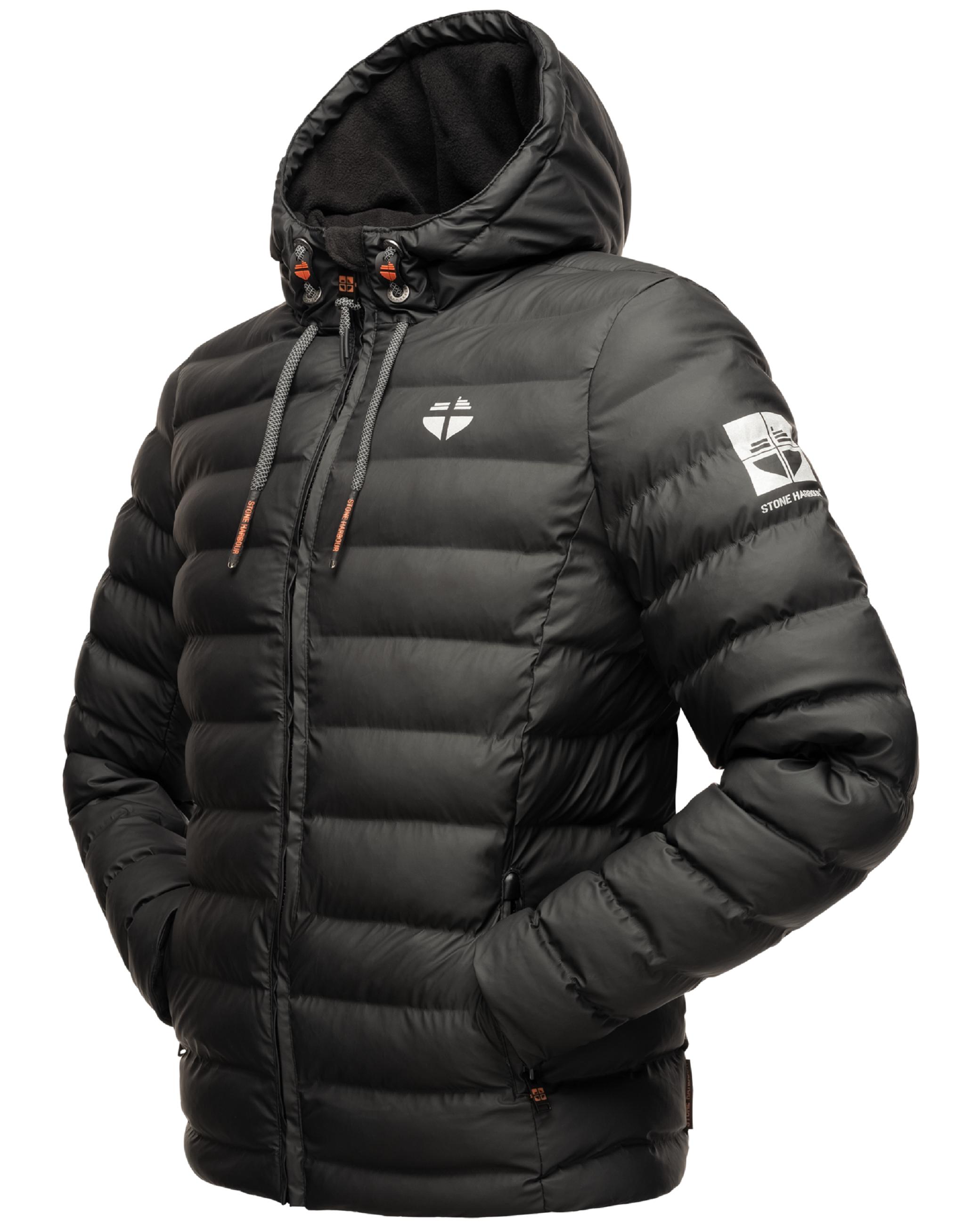 Gefütterte Winter Steppjacke mit Kapuze "Zaharoo" Black