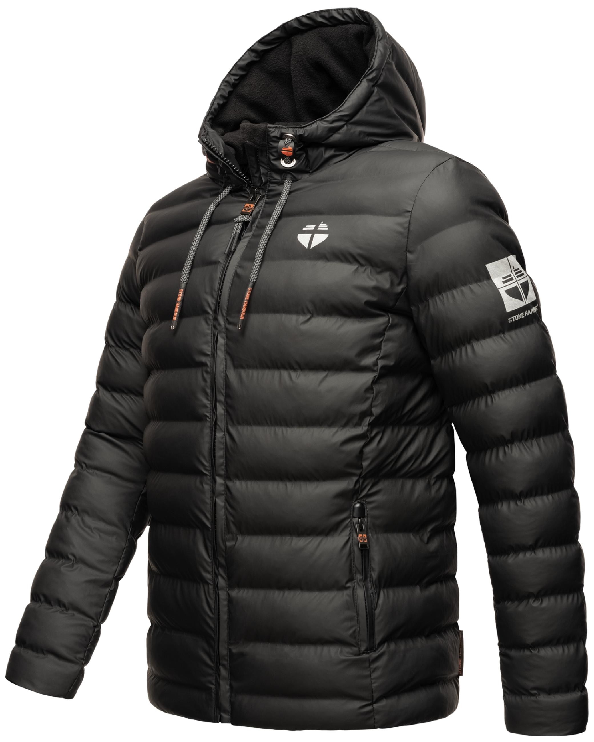 Gefütterte Winter Steppjacke mit Kapuze "Zaharoo" Black