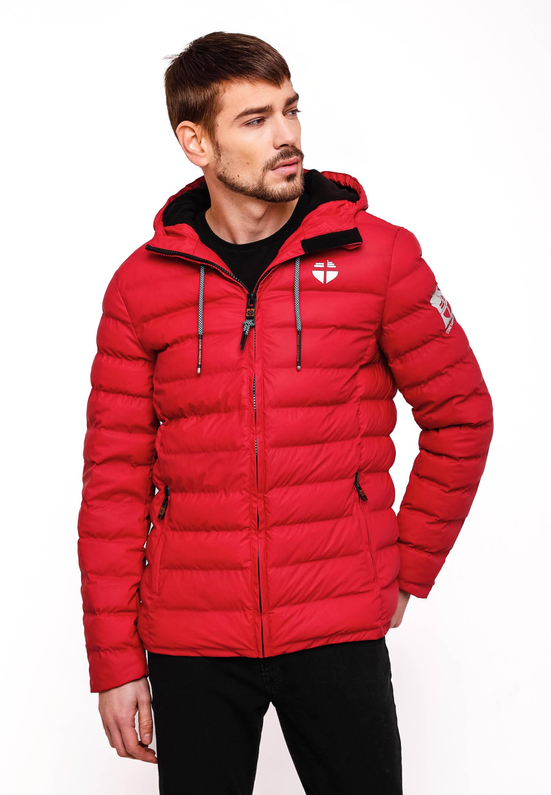 Gefütterte Winter Steppjacke mit Kapuze "Zaharoo" Chili Red