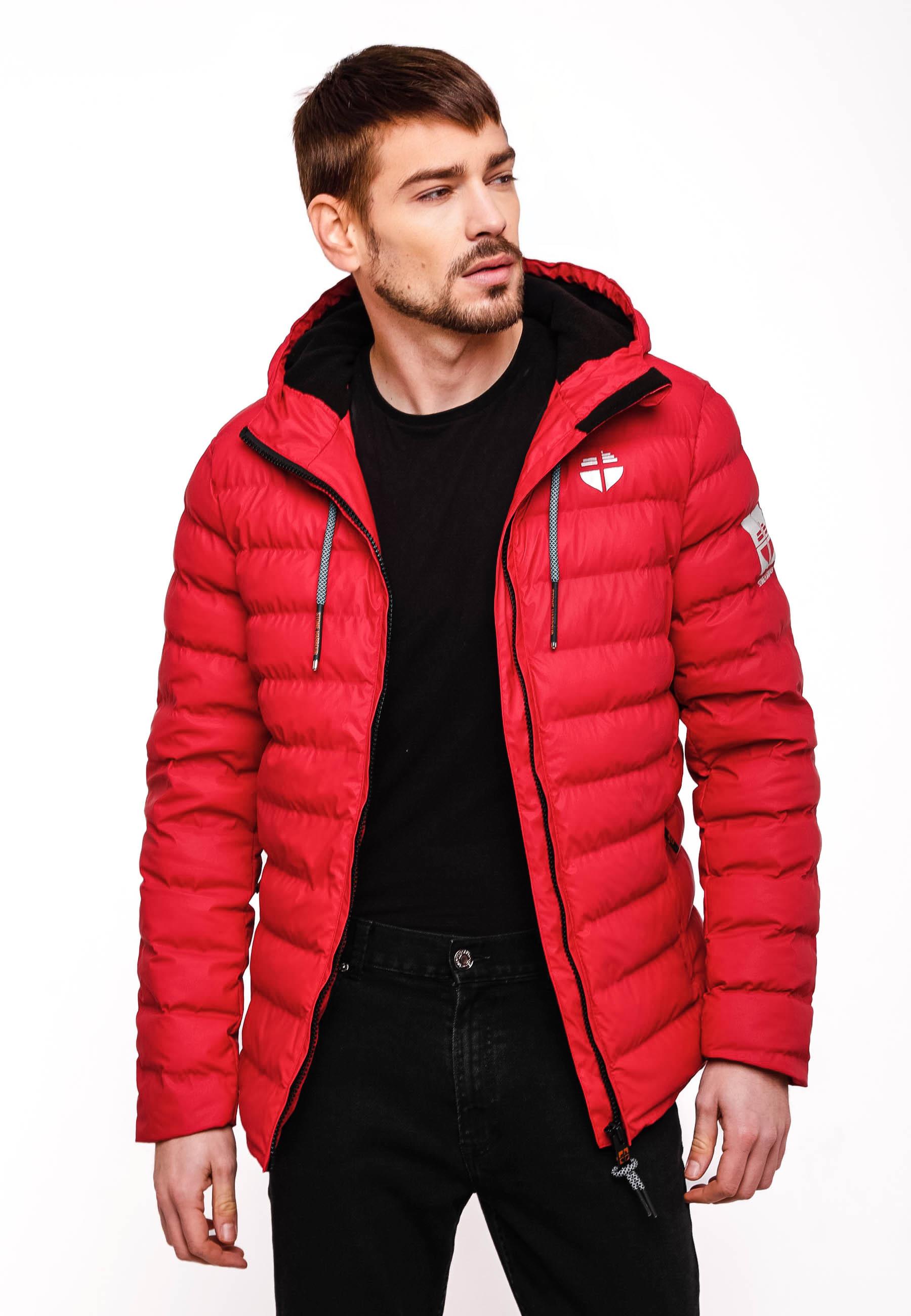 Gefütterte Winter Steppjacke mit Kapuze "Zaharoo" Chili Red