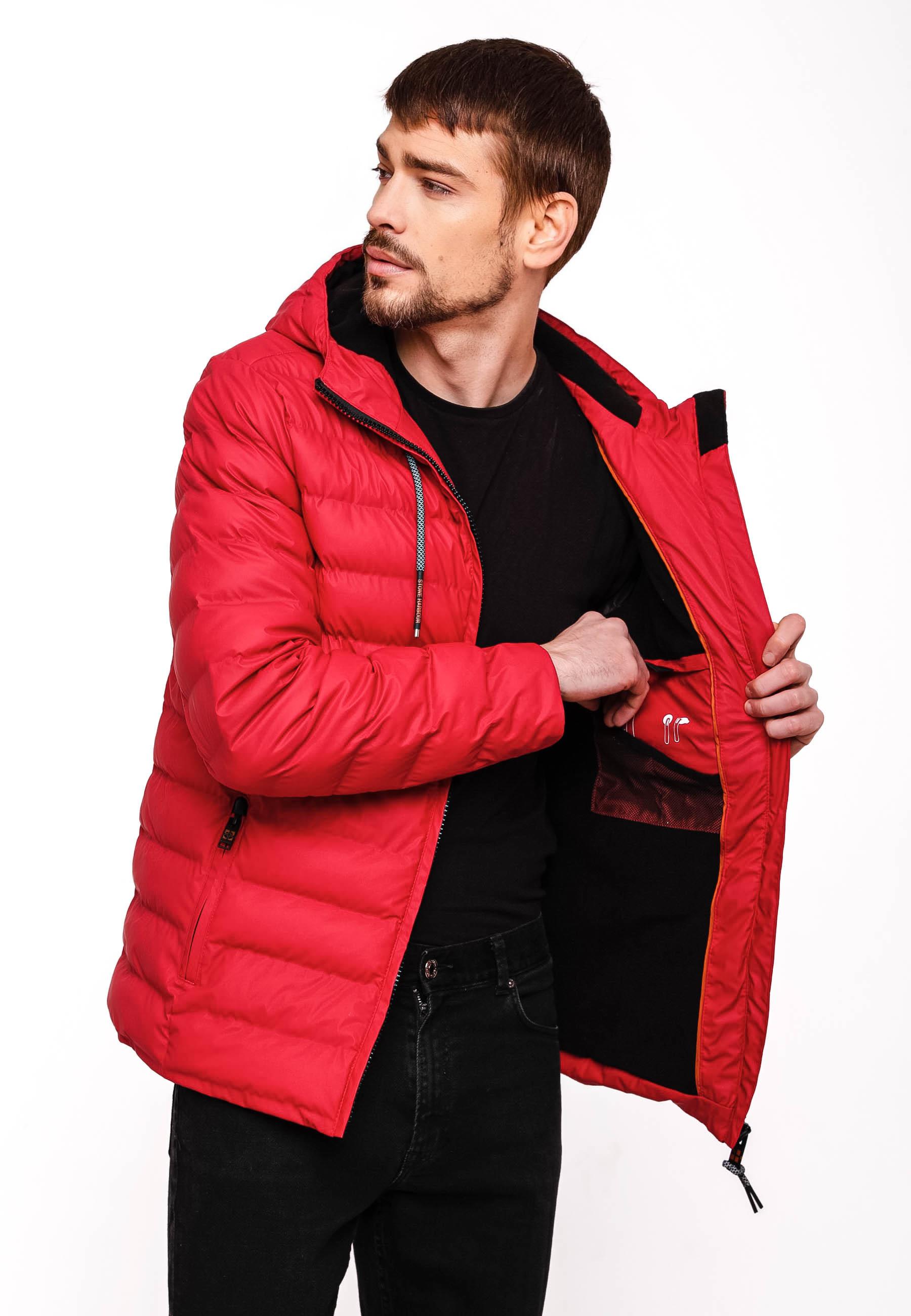 Gefütterte Winter Steppjacke mit Kapuze "Zaharoo" Chili Red