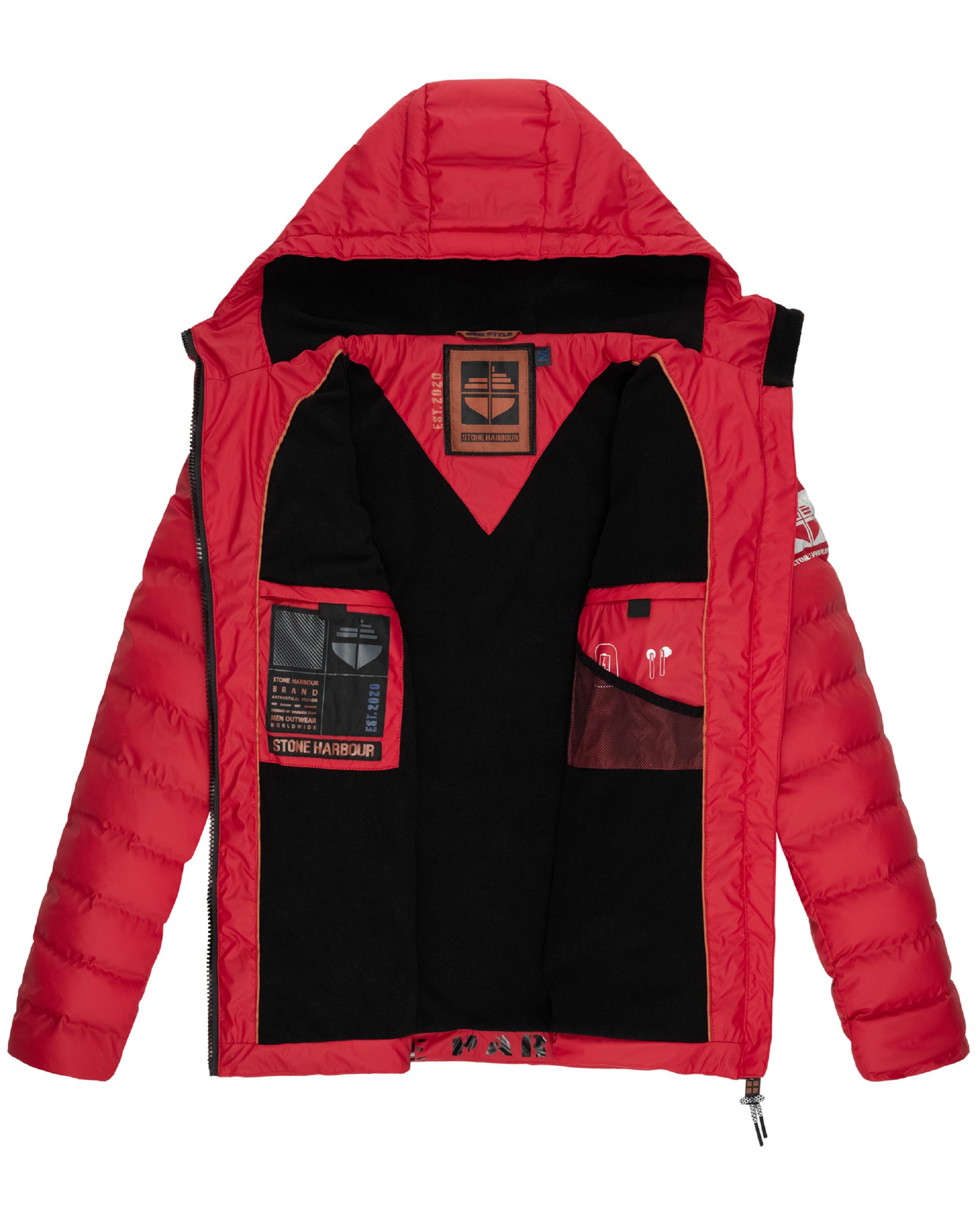 Gefütterte Winter Steppjacke mit Kapuze "Zaharoo" Chili Red