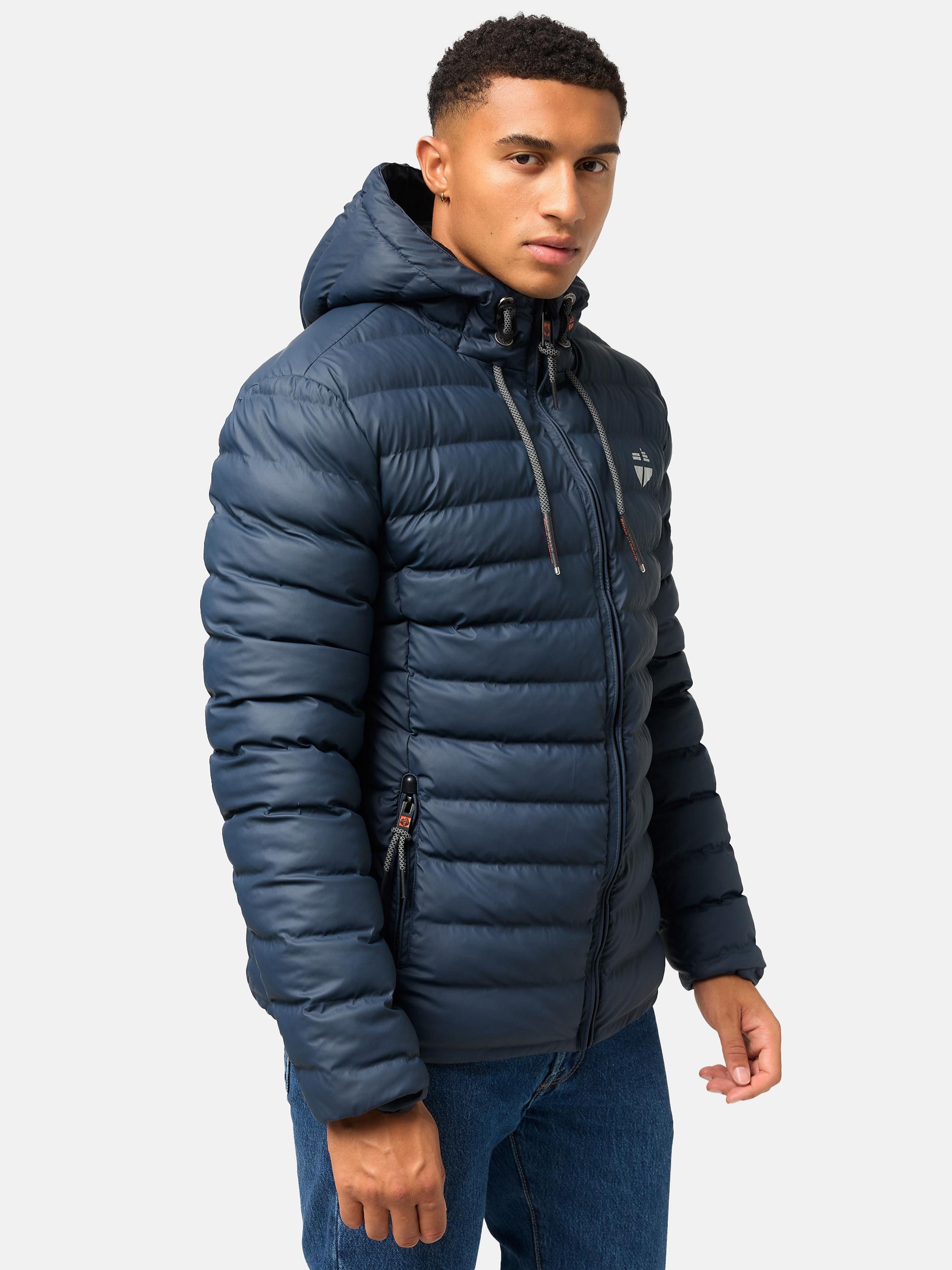 Gefütterte Winter Steppjacke mit Kapuze "Zaharoo" Navy