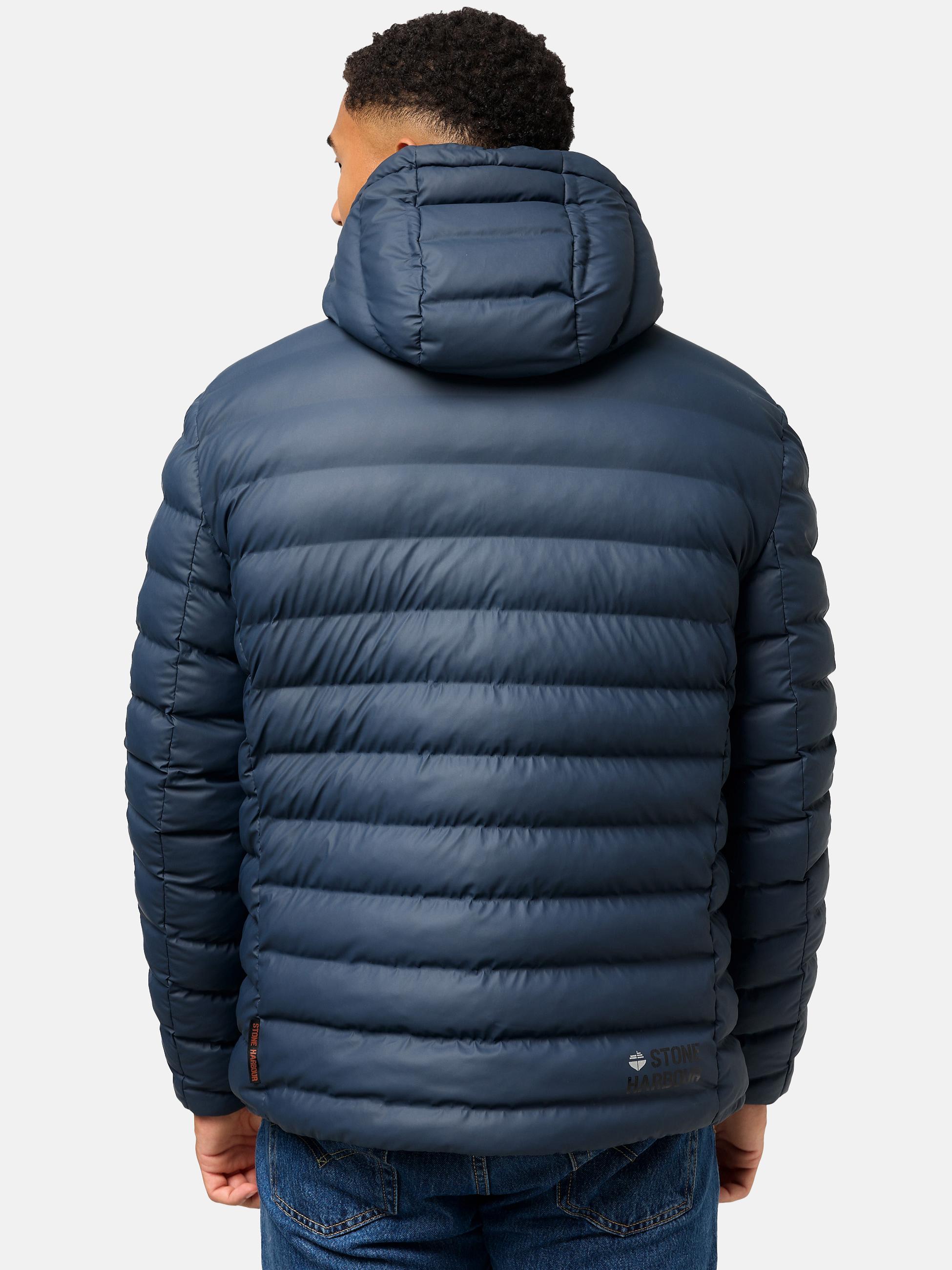 Gefütterte Winter Steppjacke mit Kapuze "Zaharoo" Navy