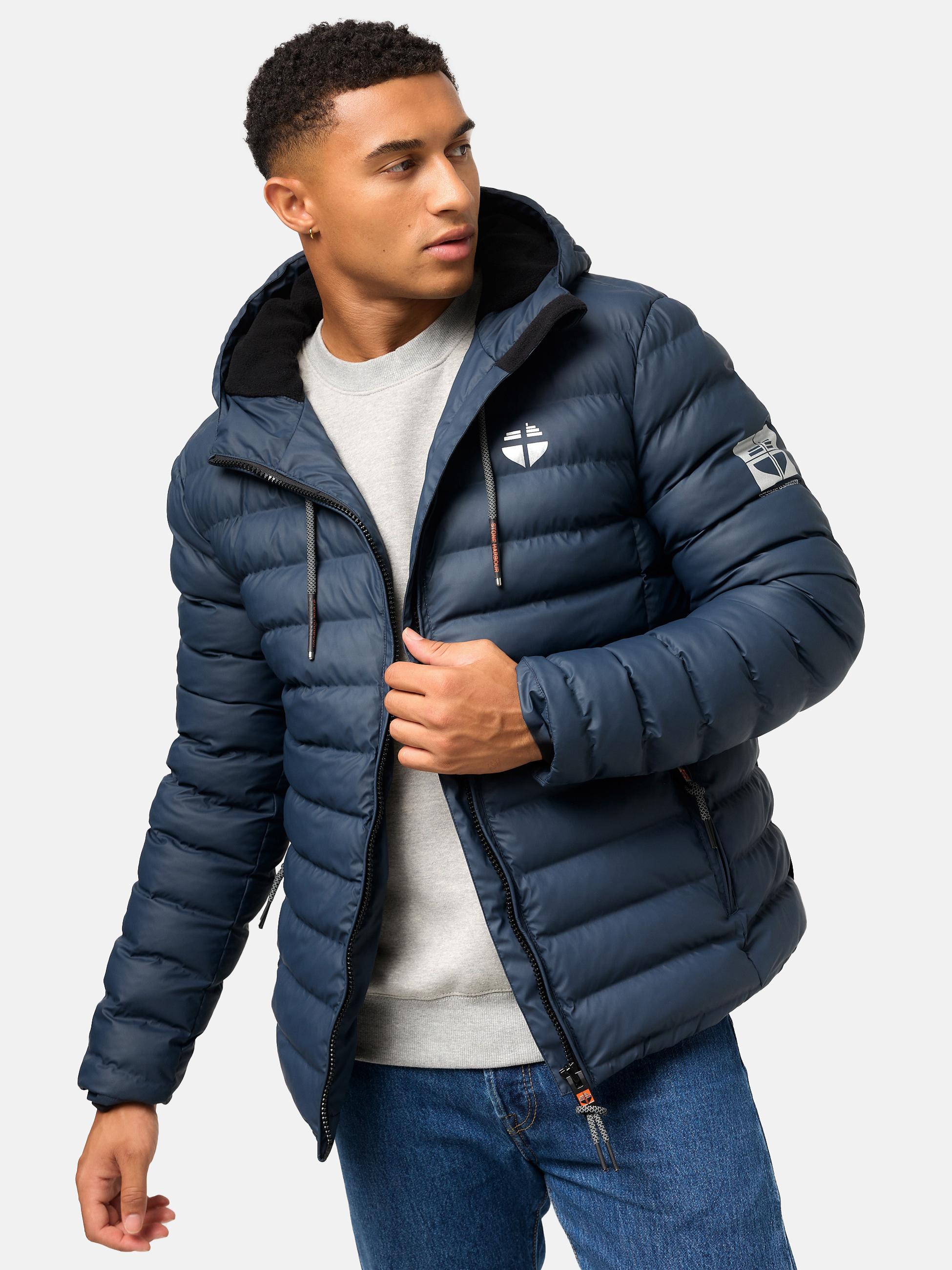 Gefütterte Winter Steppjacke mit Kapuze "Zaharoo" Navy