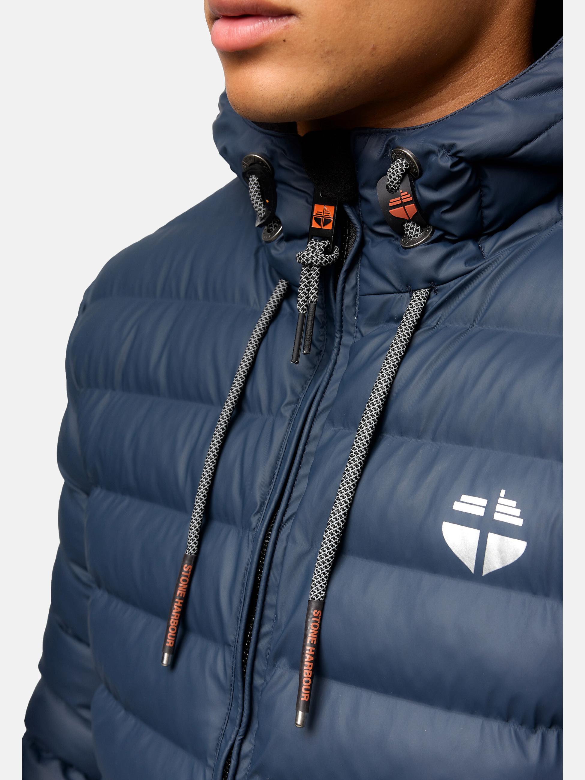 Gefütterte Winter Steppjacke mit Kapuze "Zaharoo" Navy