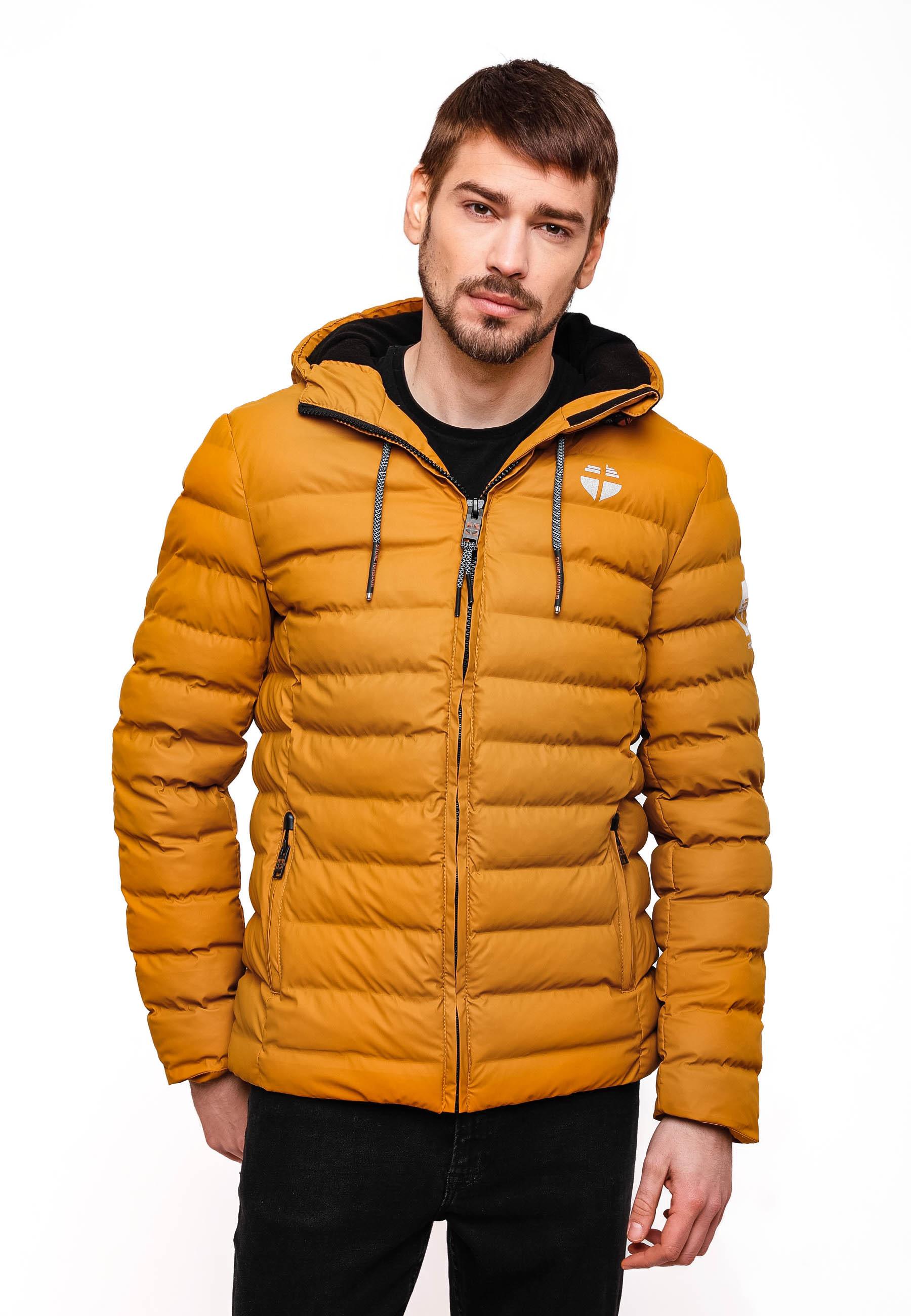 Gefütterte Winter Steppjacke mit Kapuze "Zaharoo" Ocher Brown