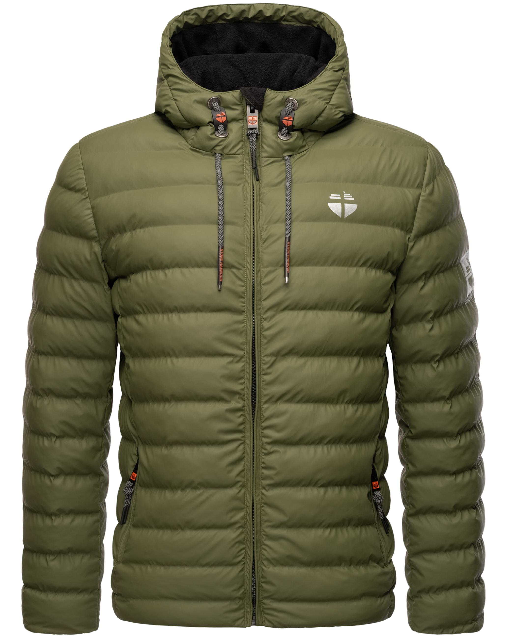 Gefütterte Winter Steppjacke mit Kapuze "Zaharoo" Olive Leaf