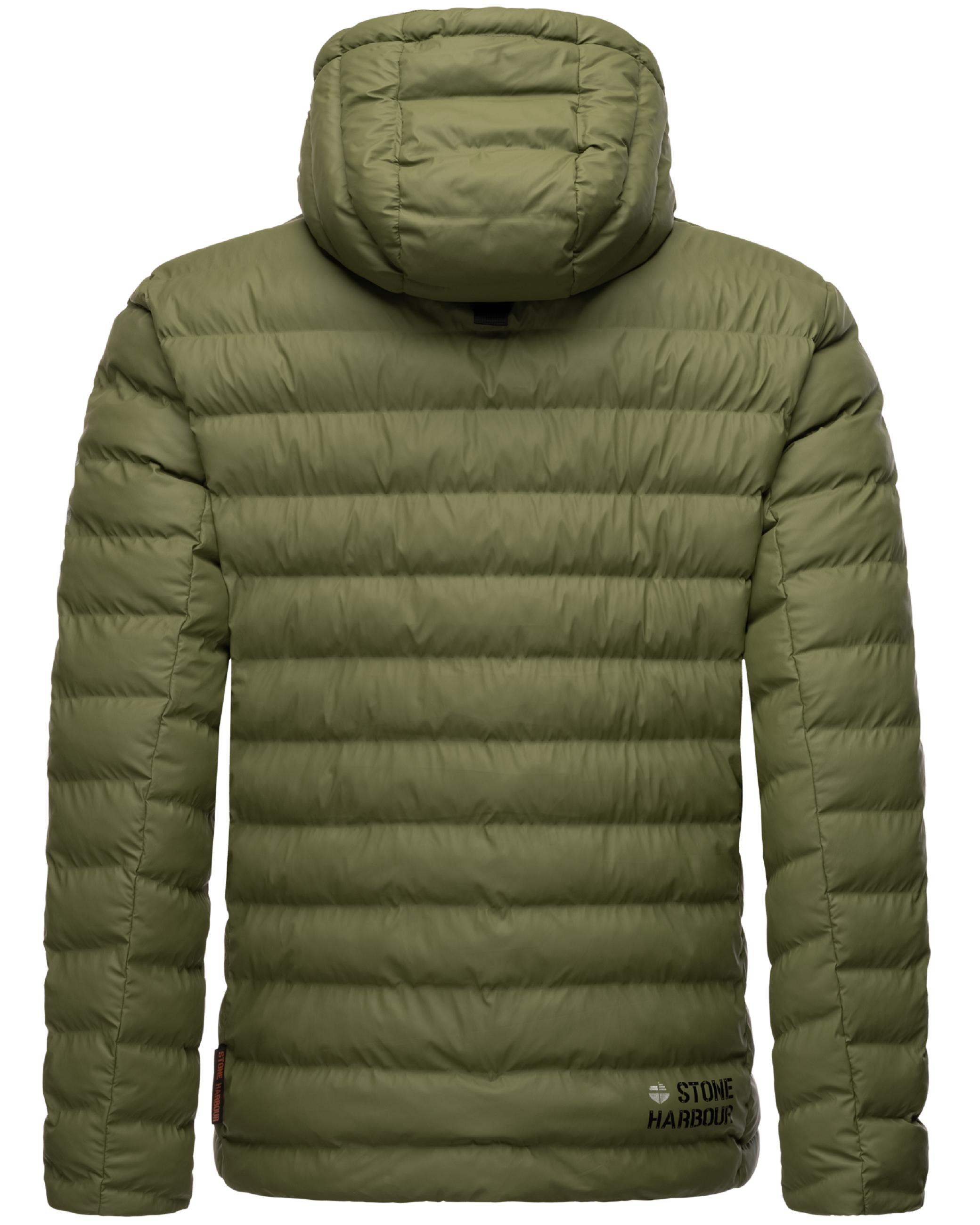 Gefütterte Winter Steppjacke mit Kapuze "Zaharoo" Olive Leaf