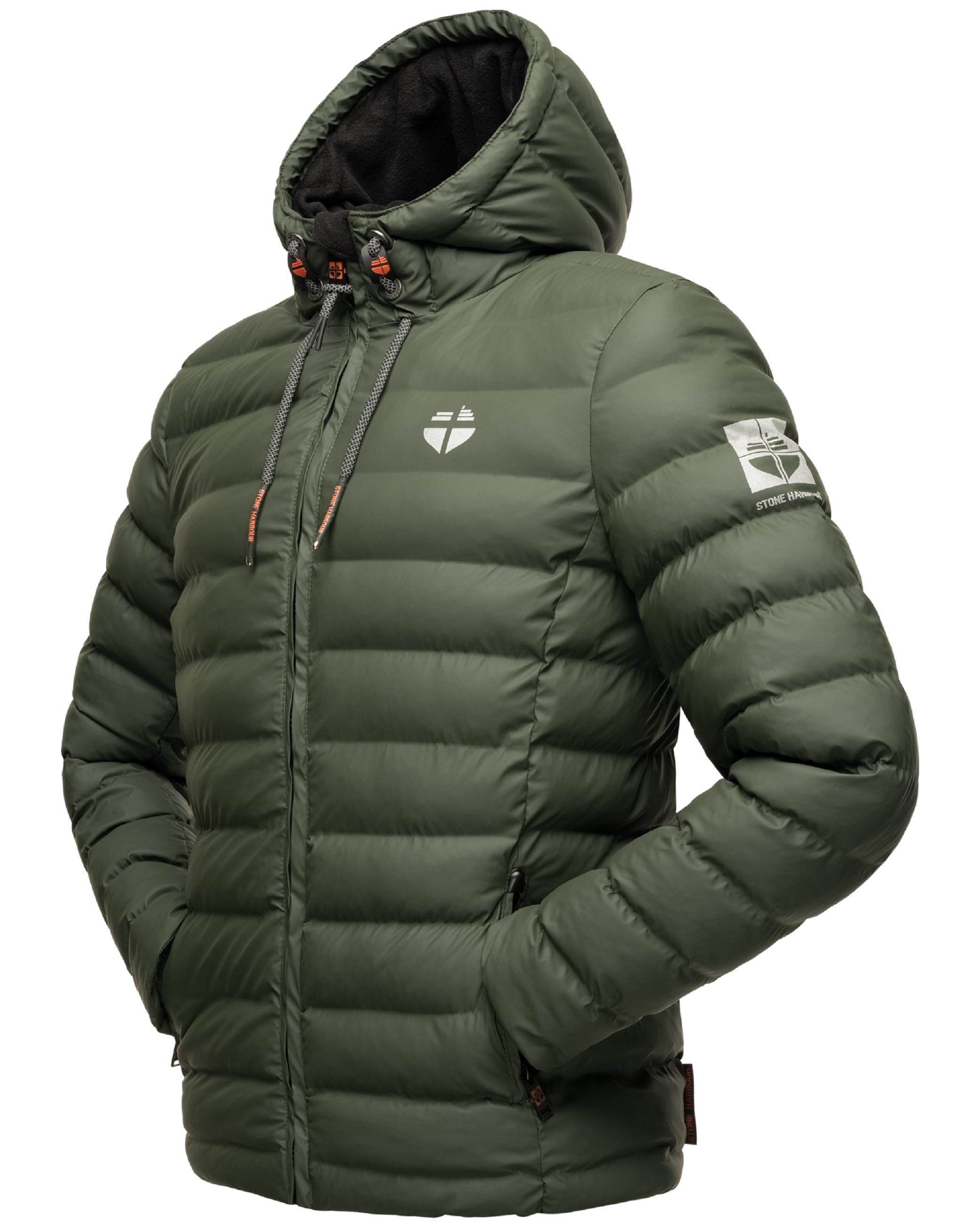 Gefütterte Winter Steppjacke mit Kapuze "Zaharoo" Olive