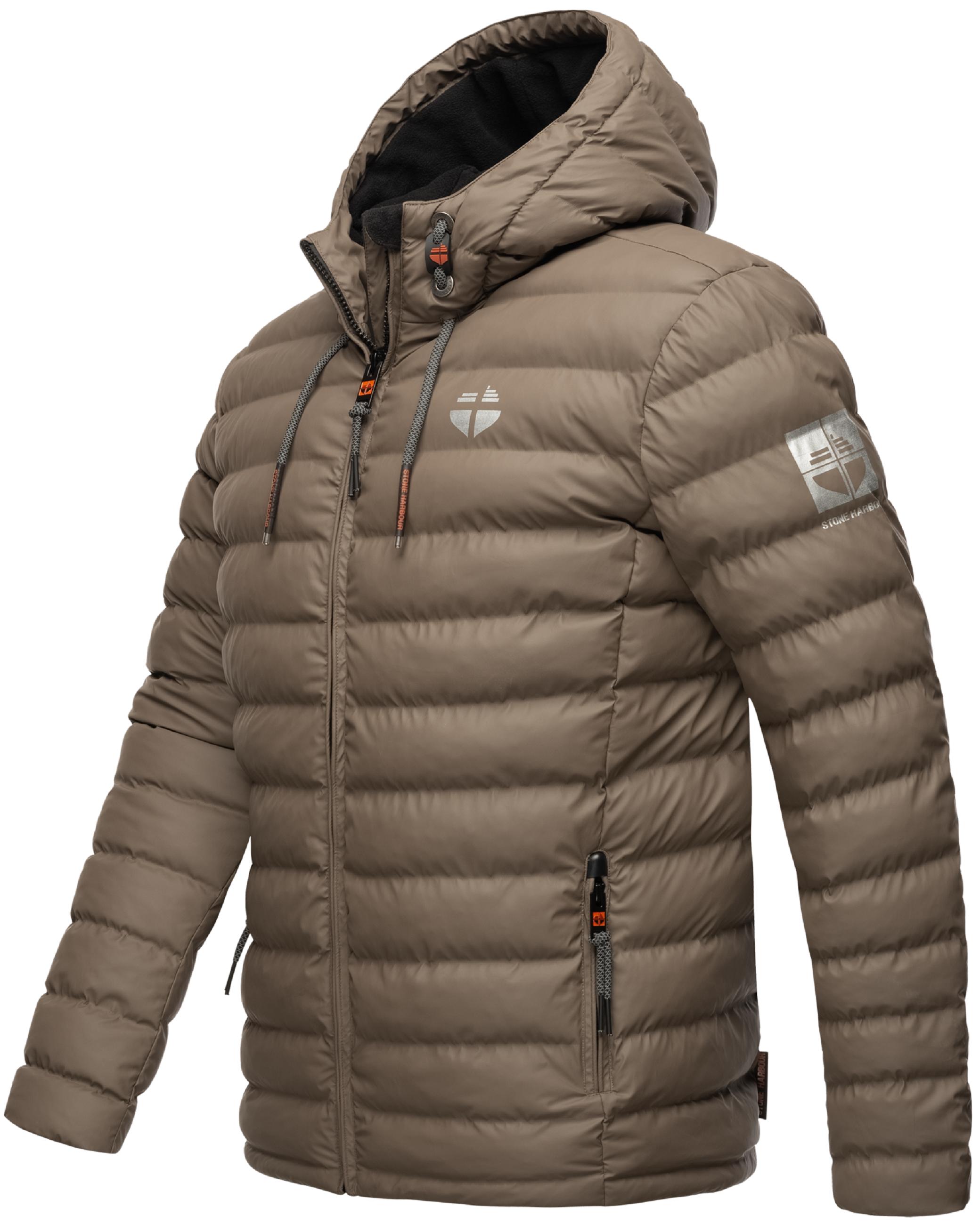 Gefütterte Winter Steppjacke mit Kapuze "Zaharoo" Stone Brown