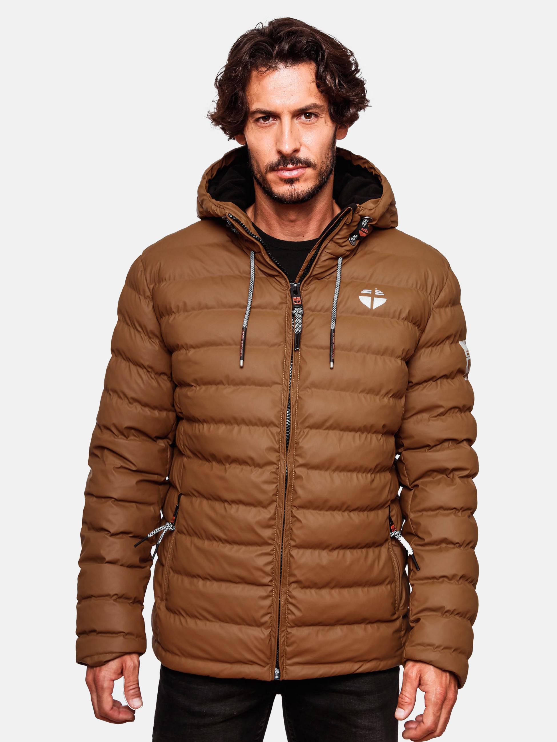 Gefütterte Winter Steppjacke mit Kapuze "Zaharoo" Tobacco