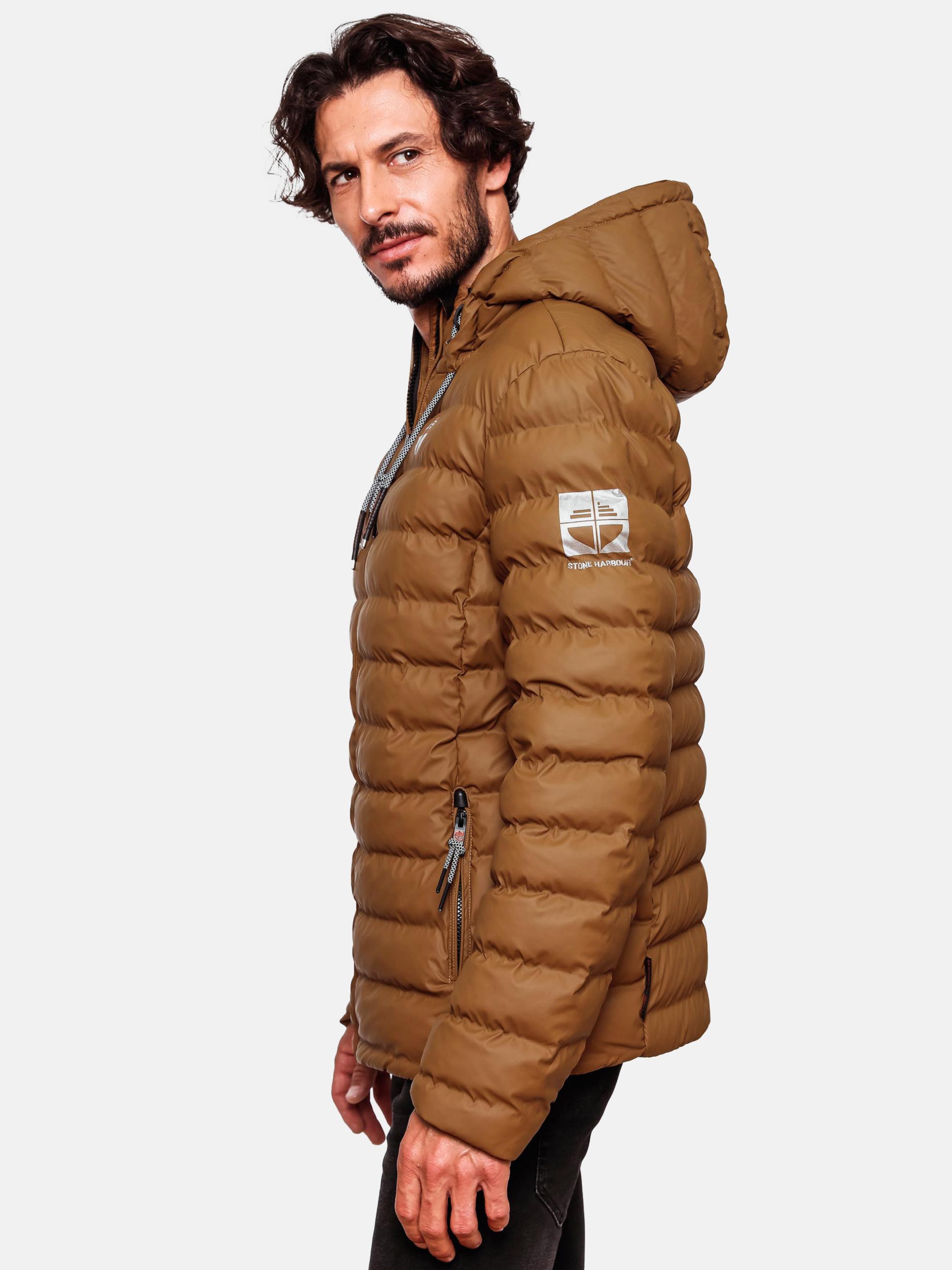 Gefütterte Winter Steppjacke mit Kapuze "Zaharoo" Tobacco