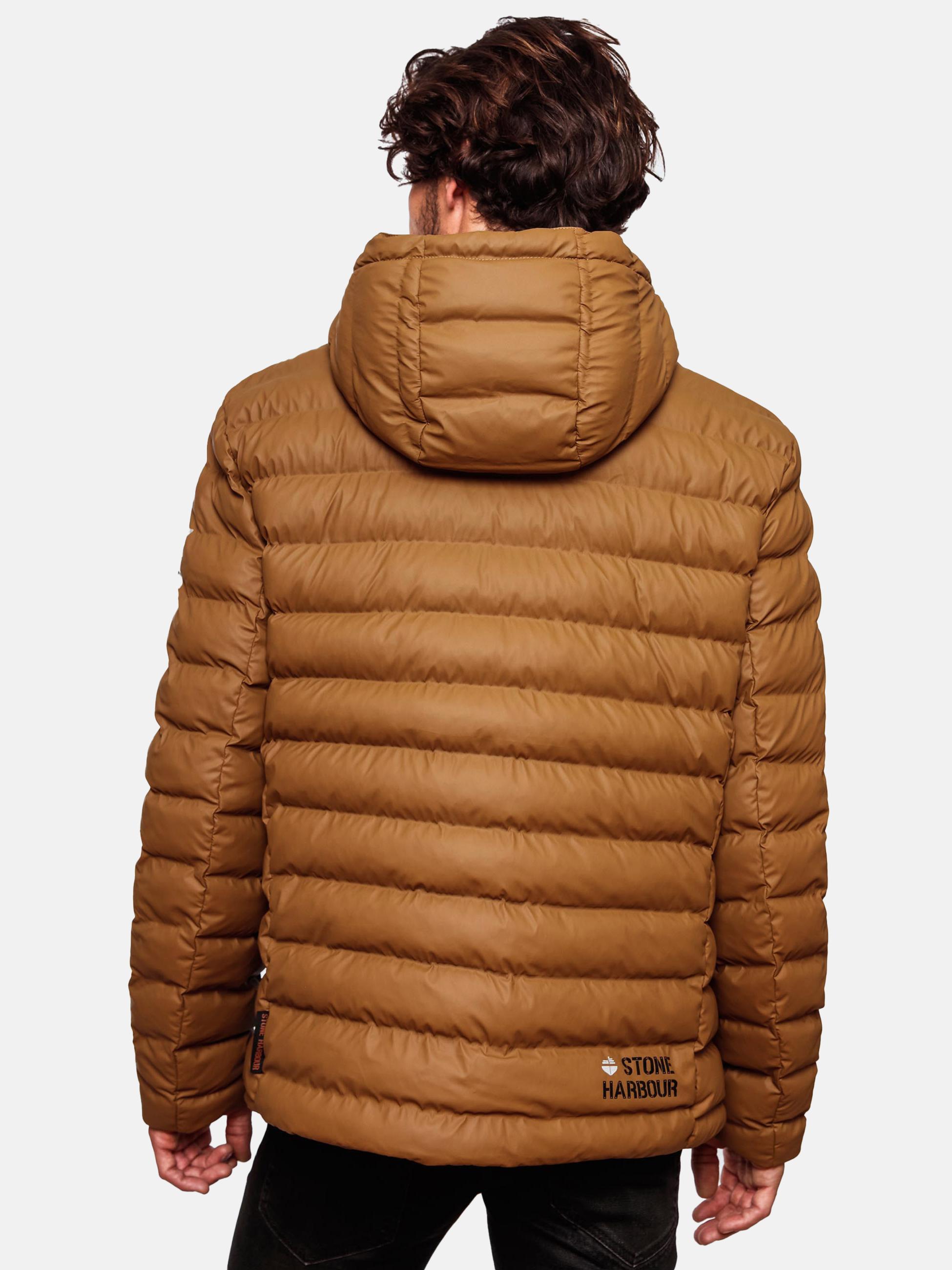 Gefütterte Winter Steppjacke mit Kapuze "Zaharoo" Tobacco