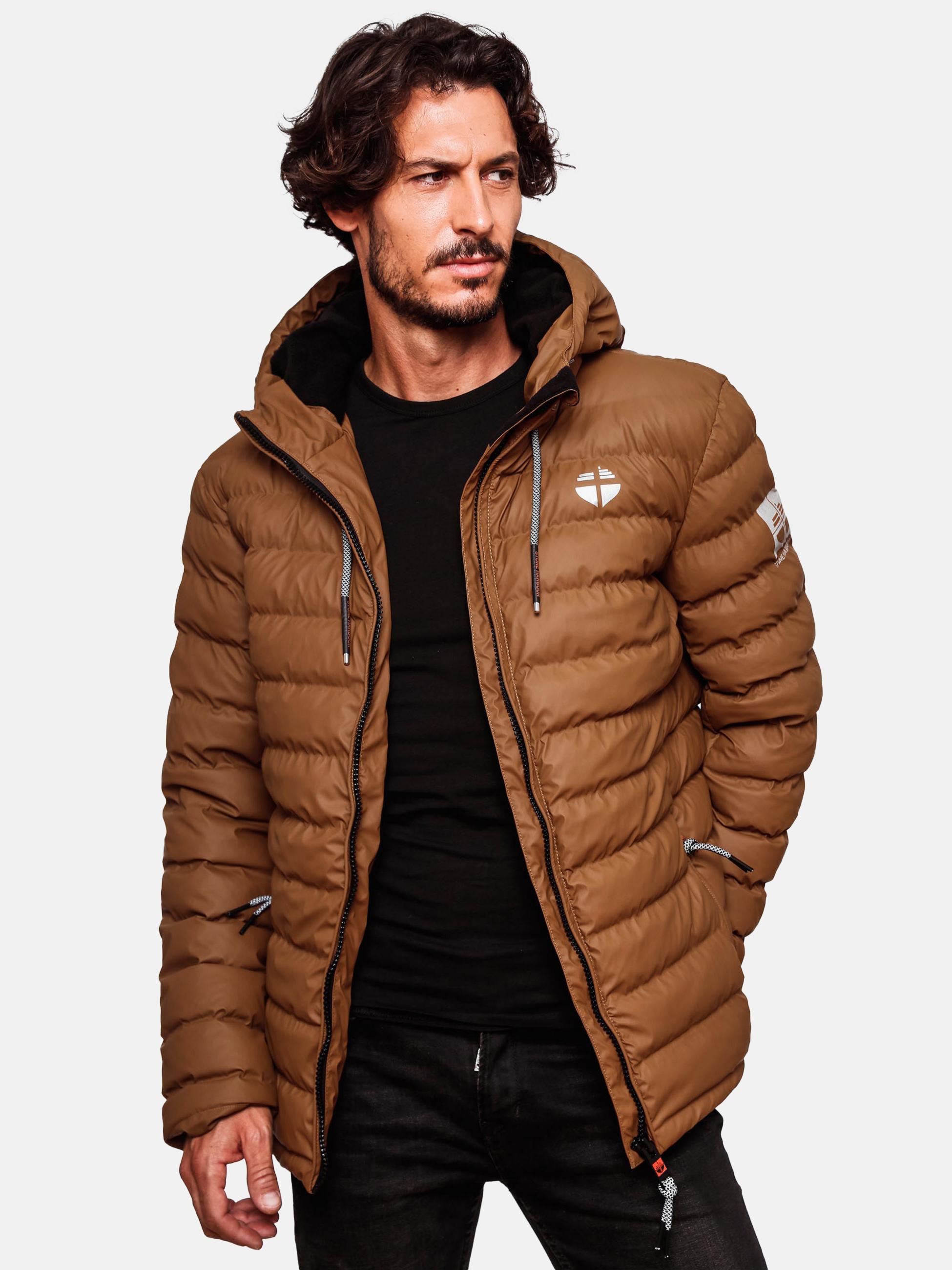 Gefütterte Winter Steppjacke mit Kapuze "Zaharoo" Tobacco