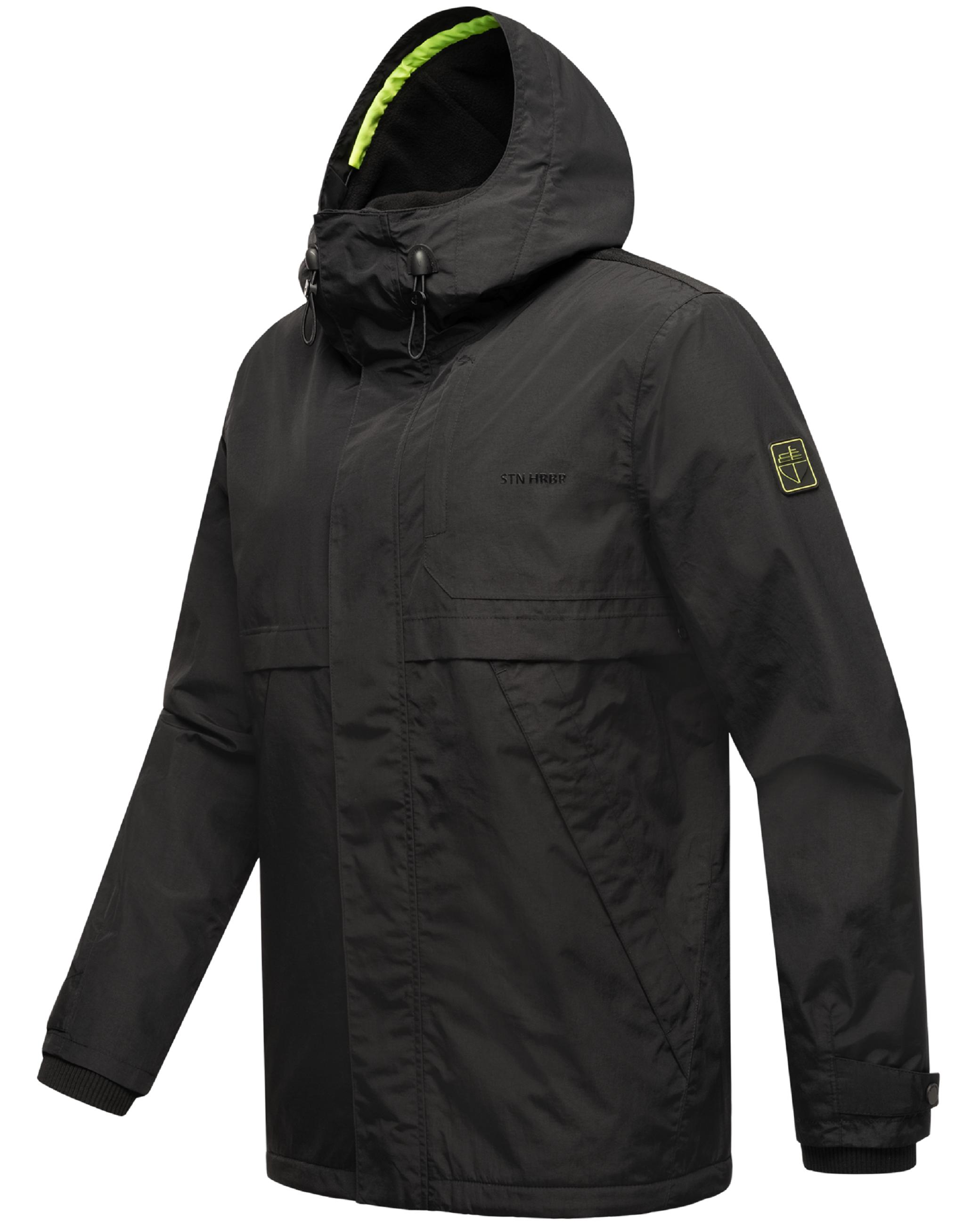 Wasserdichte Übergangsjacke mit Fleece-Futter "Zanjaar" Black