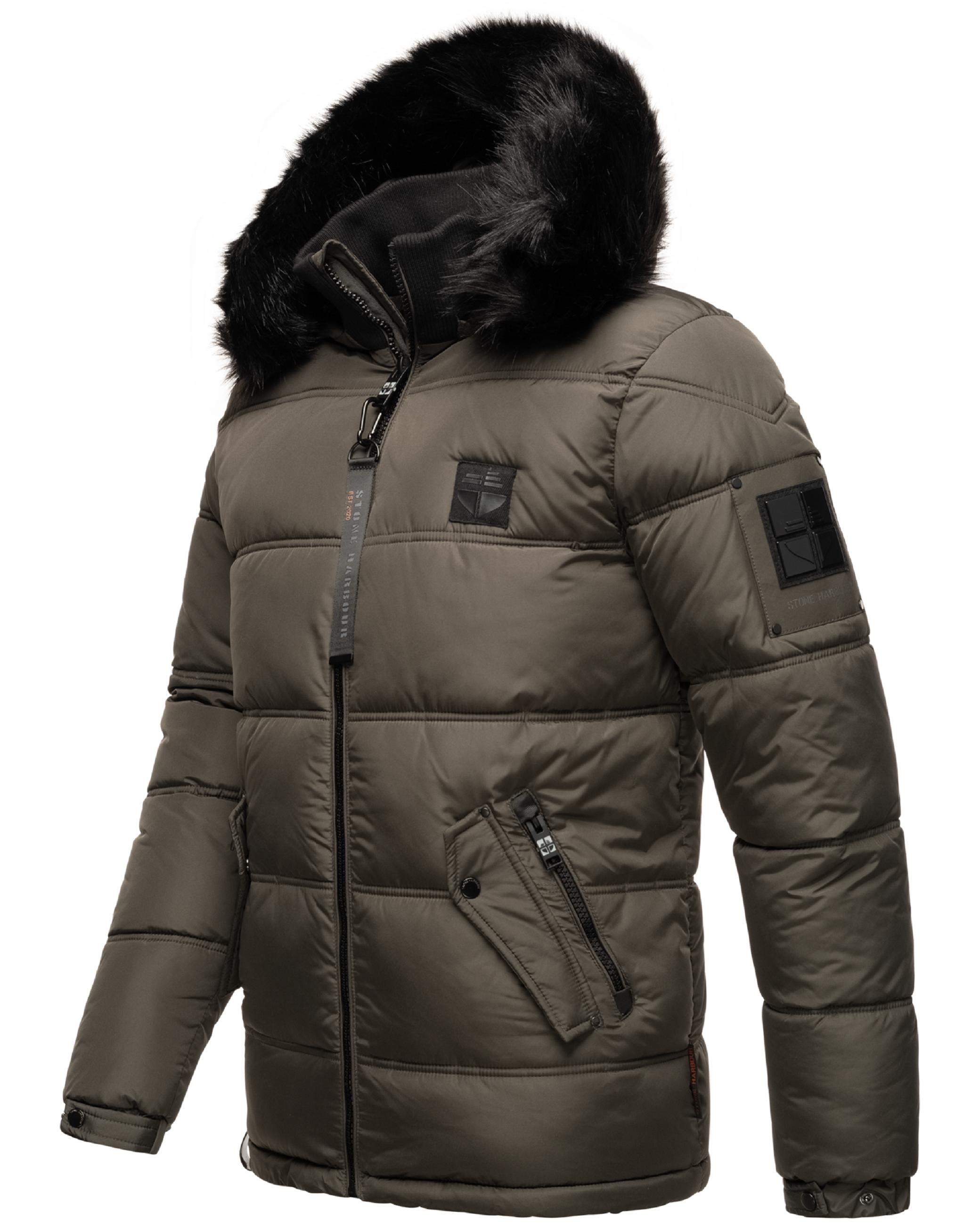 Winter Steppjacke mit Kapuze "Zarlaan" Anthracite