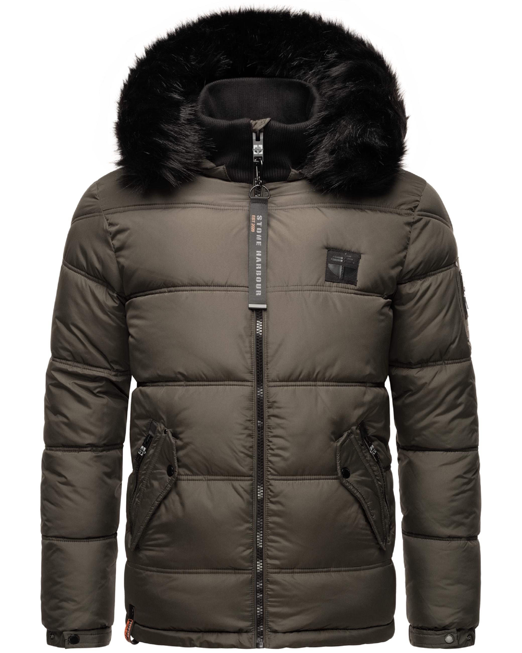 Winter Steppjacke mit Kapuze "Zarlaan" Anthracite