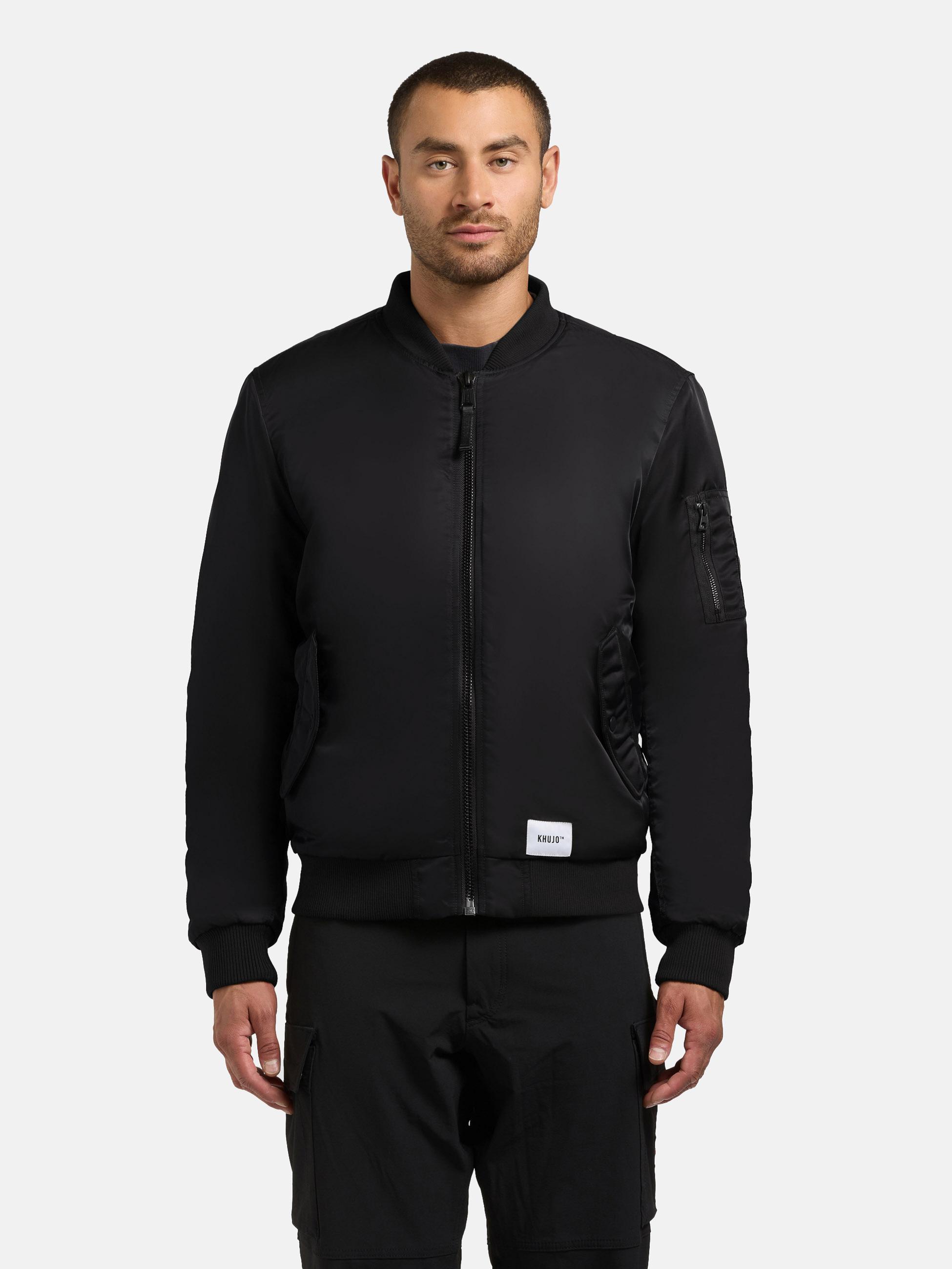 Matt glänzende Bomberjacke "Adon" Black