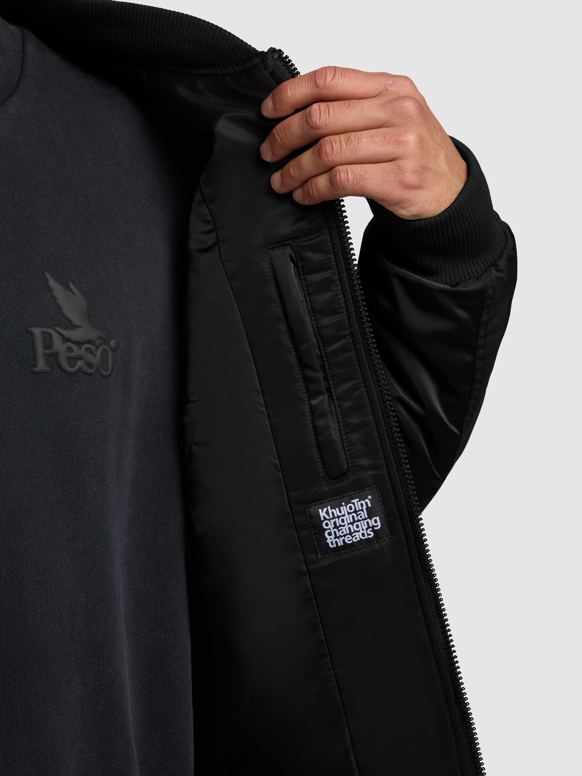 Matt glänzende Bomberjacke "Adon" Black