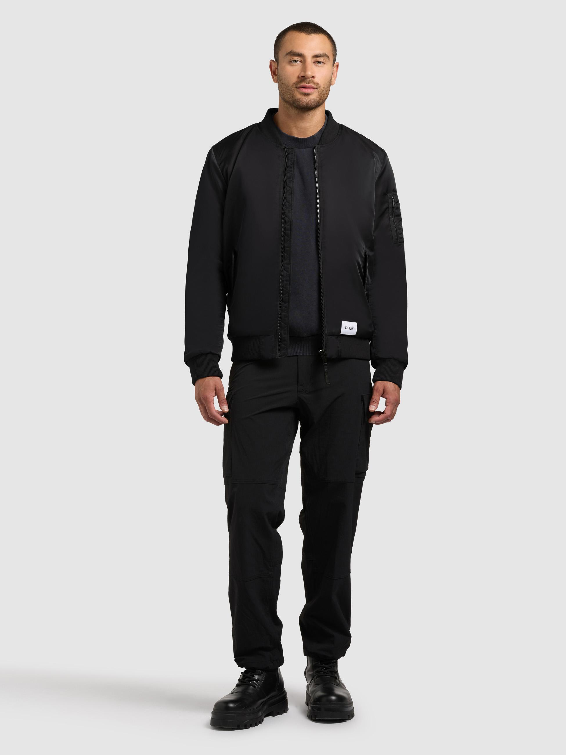 Matt glänzende Bomberjacke "Adon" Black