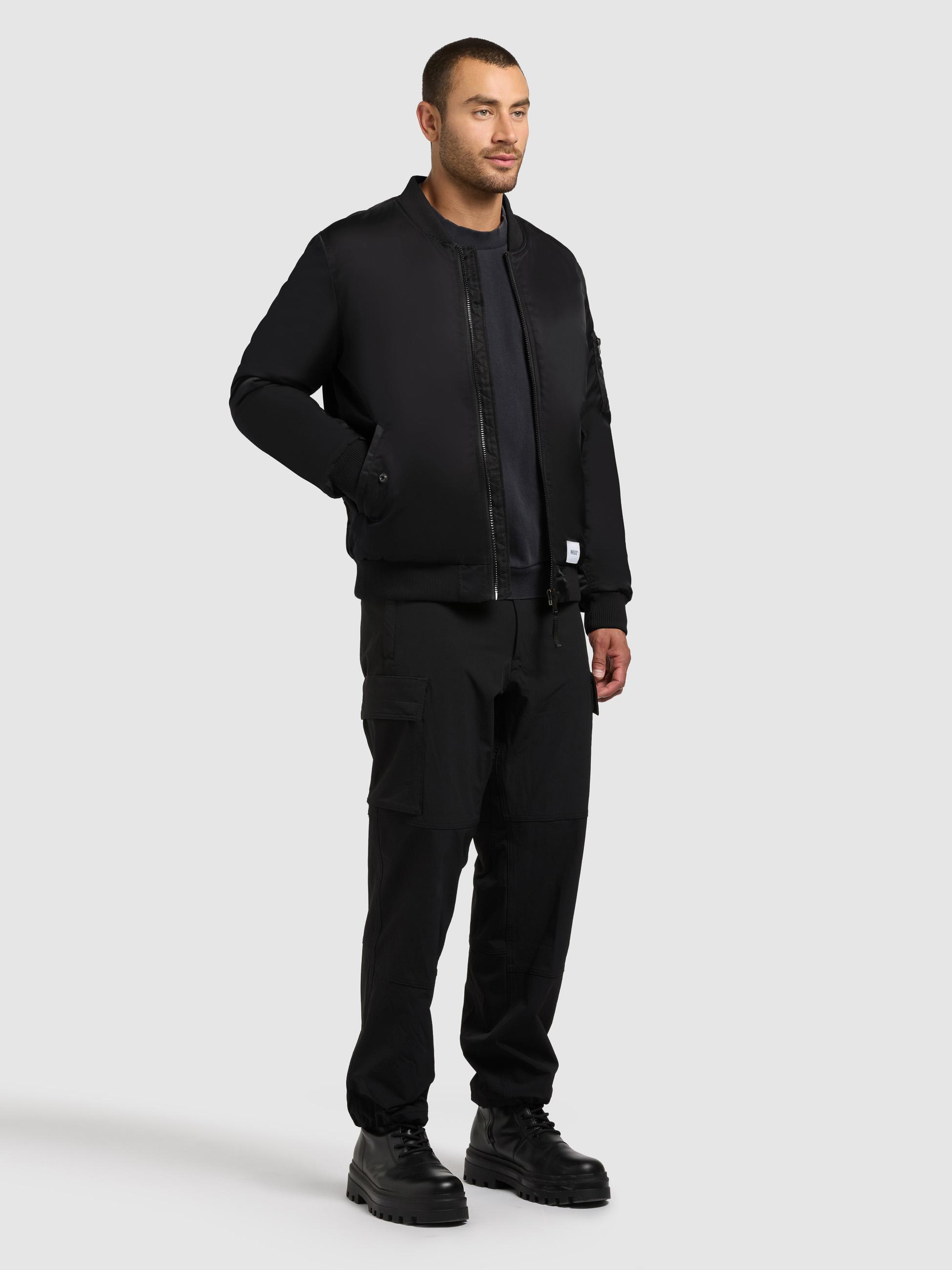 Matt glänzende Bomberjacke "Adon" Black