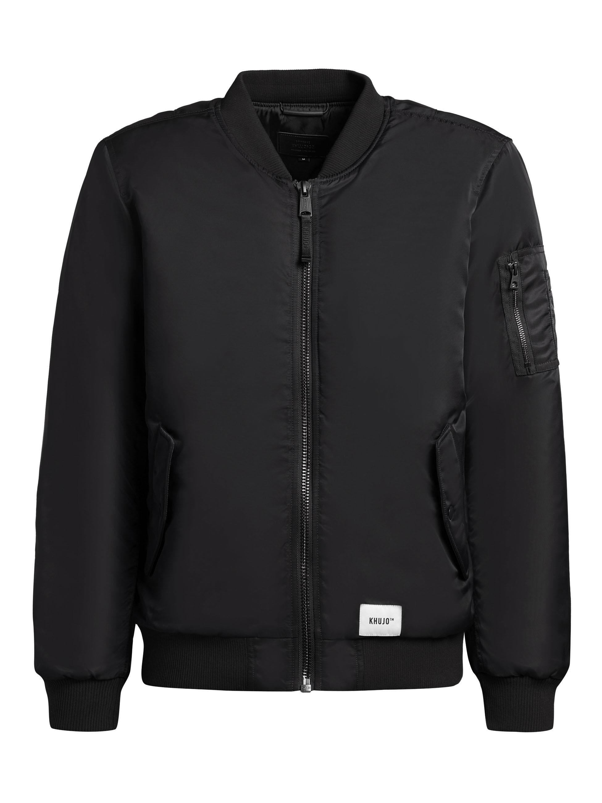 Matt glänzende Bomberjacke "Adon" Black
