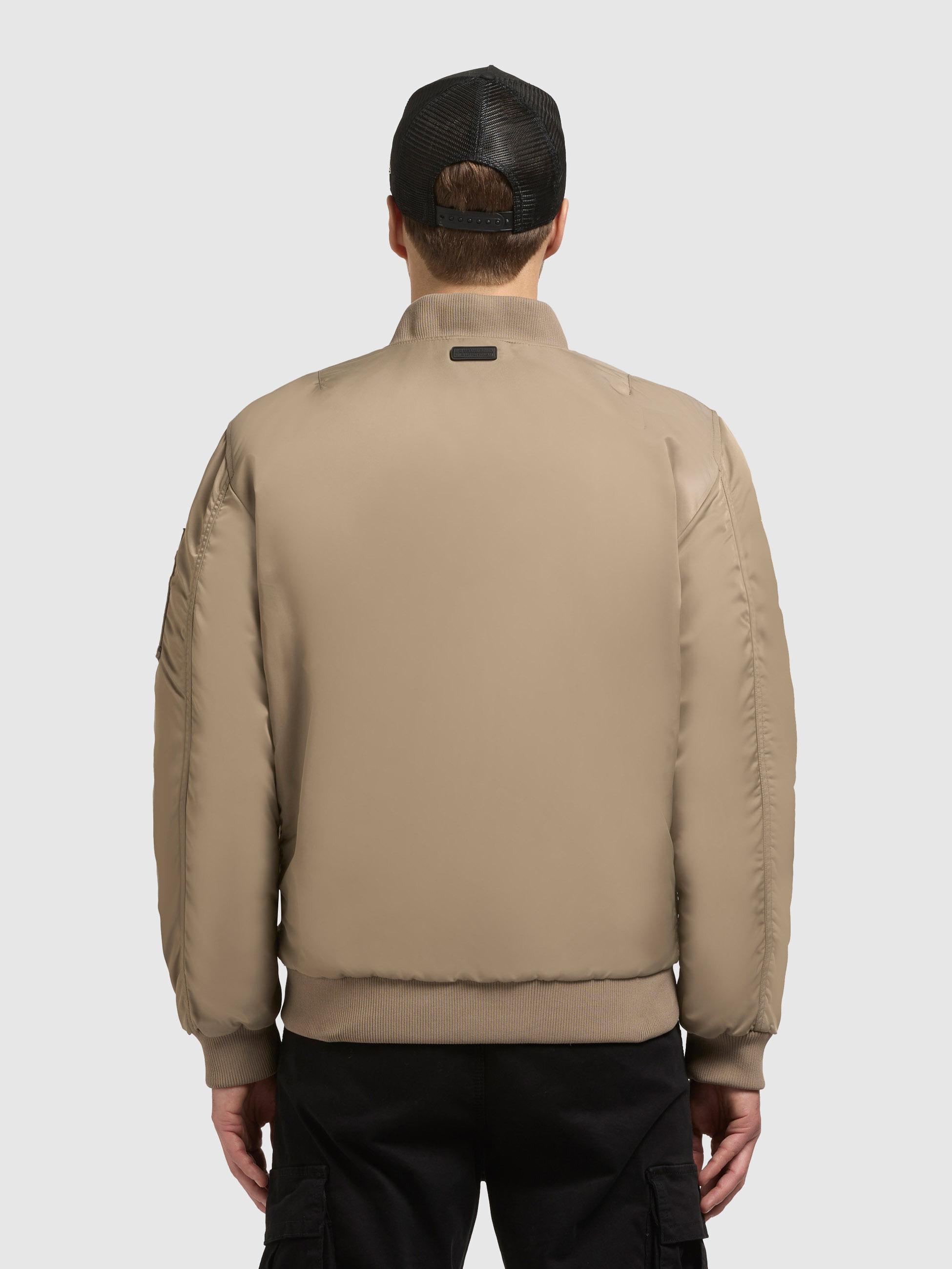 Matt glänzende Bomberjacke "Adon" Bomber Beige
