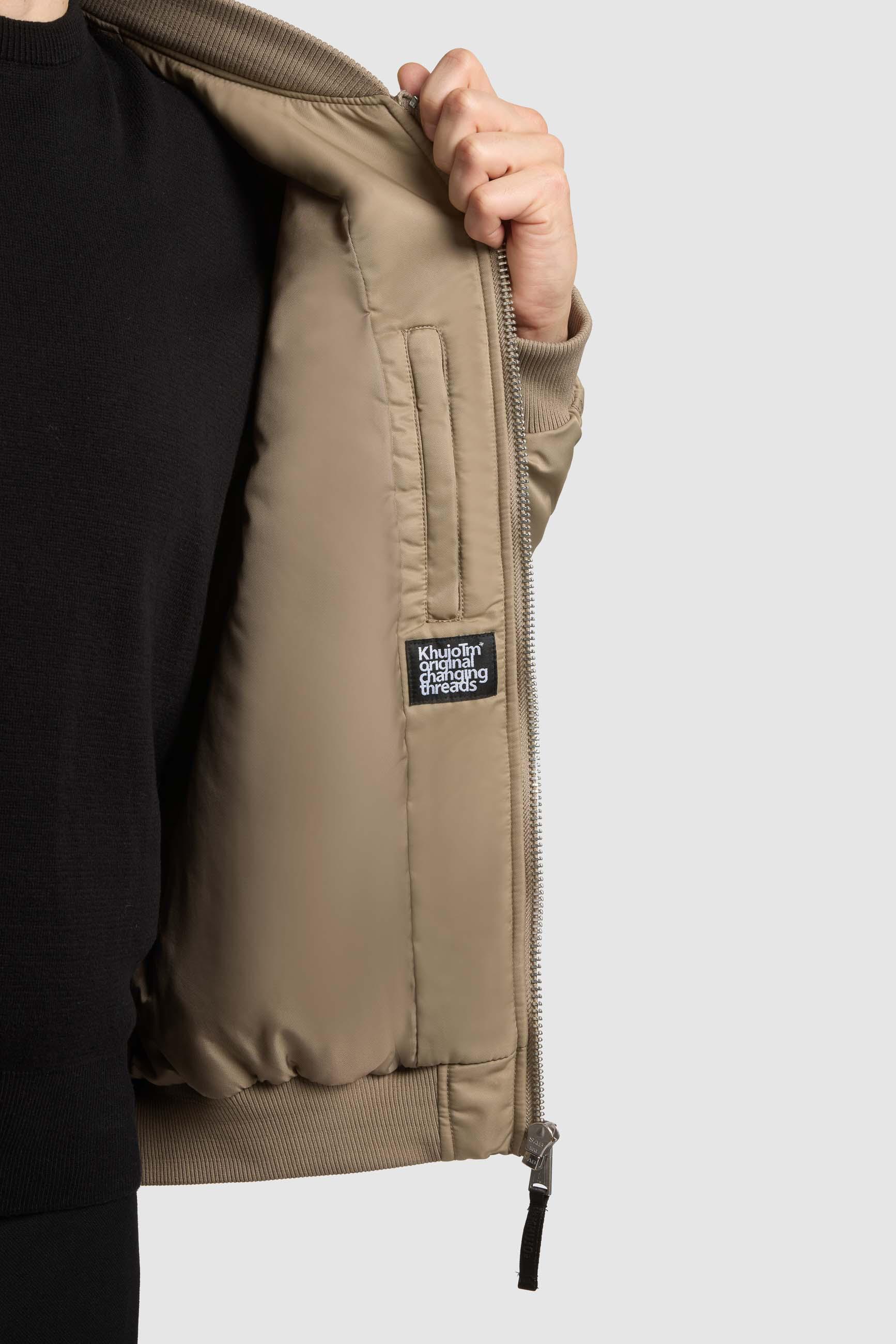 Matt glänzende Bomberjacke "Adon" Bomber Beige