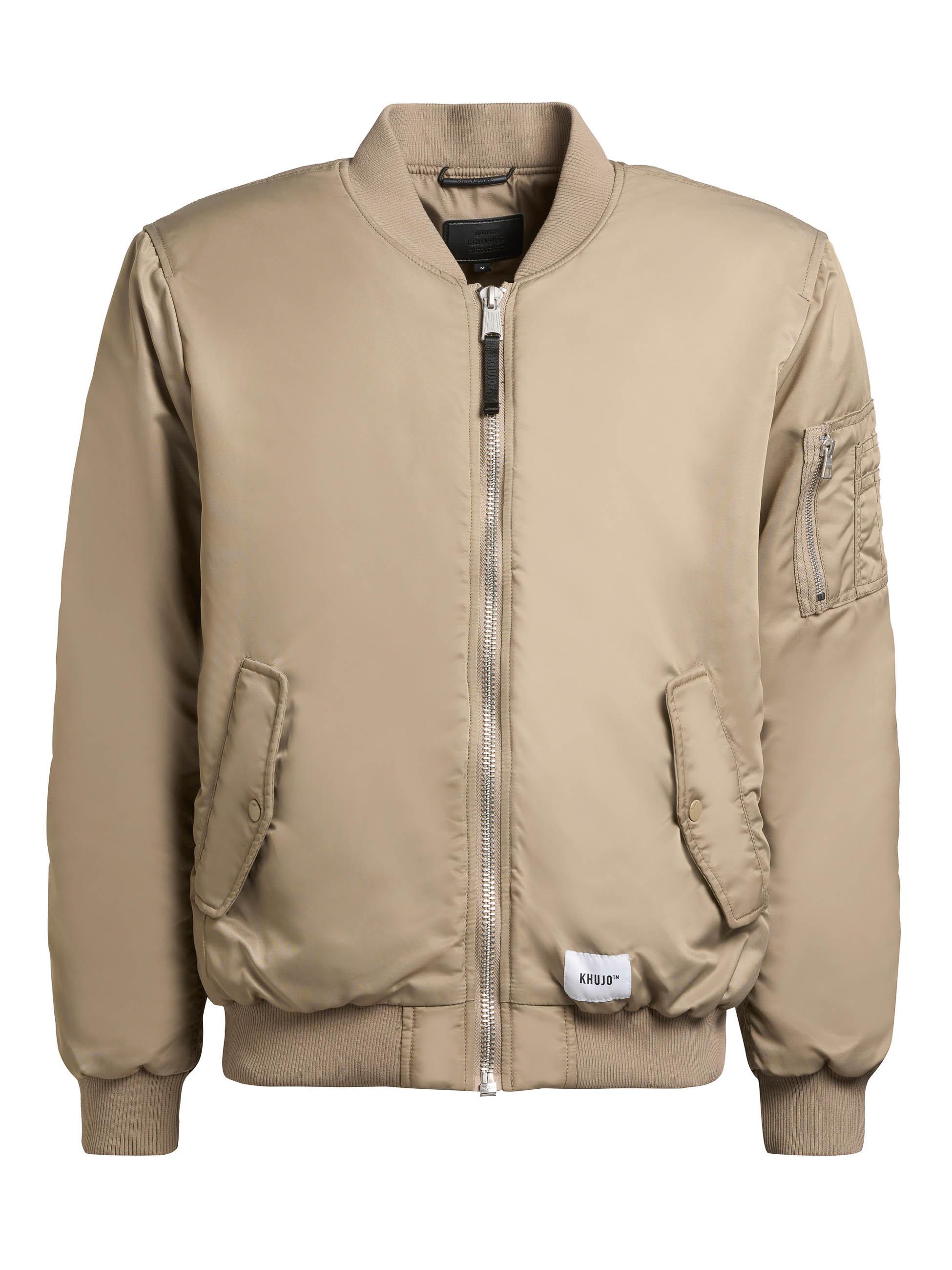 Matt glänzende Bomberjacke "Adon" Bomber Beige