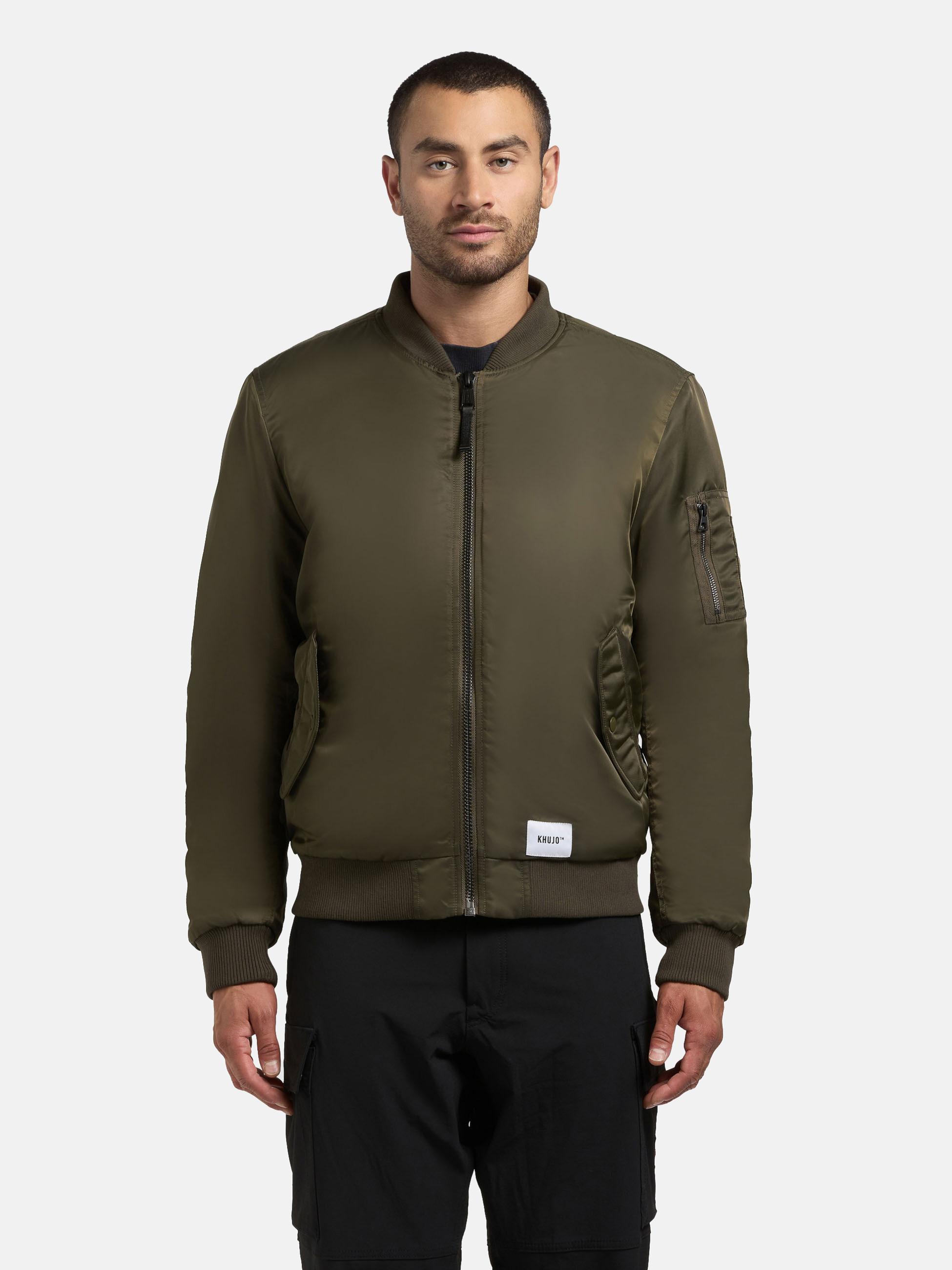 Matt glänzende Bomberjacke "Adon" Forest Green