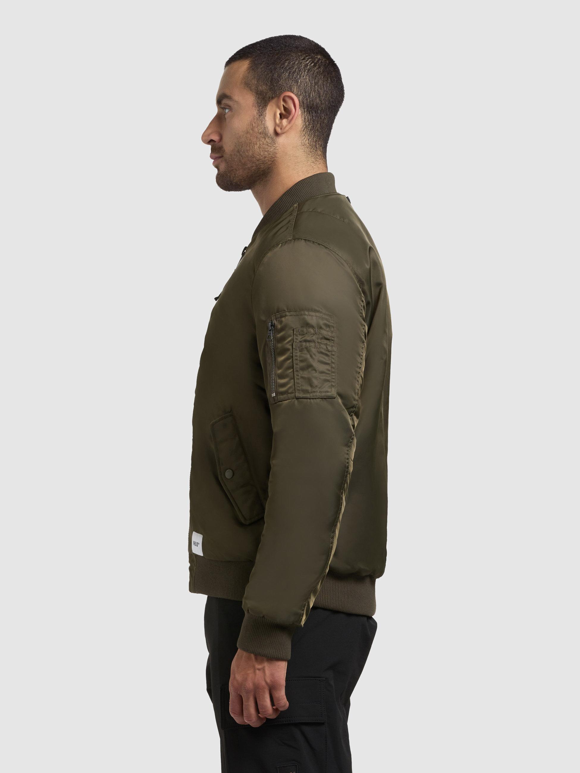 Matt glänzende Bomberjacke "Adon" Forest Green