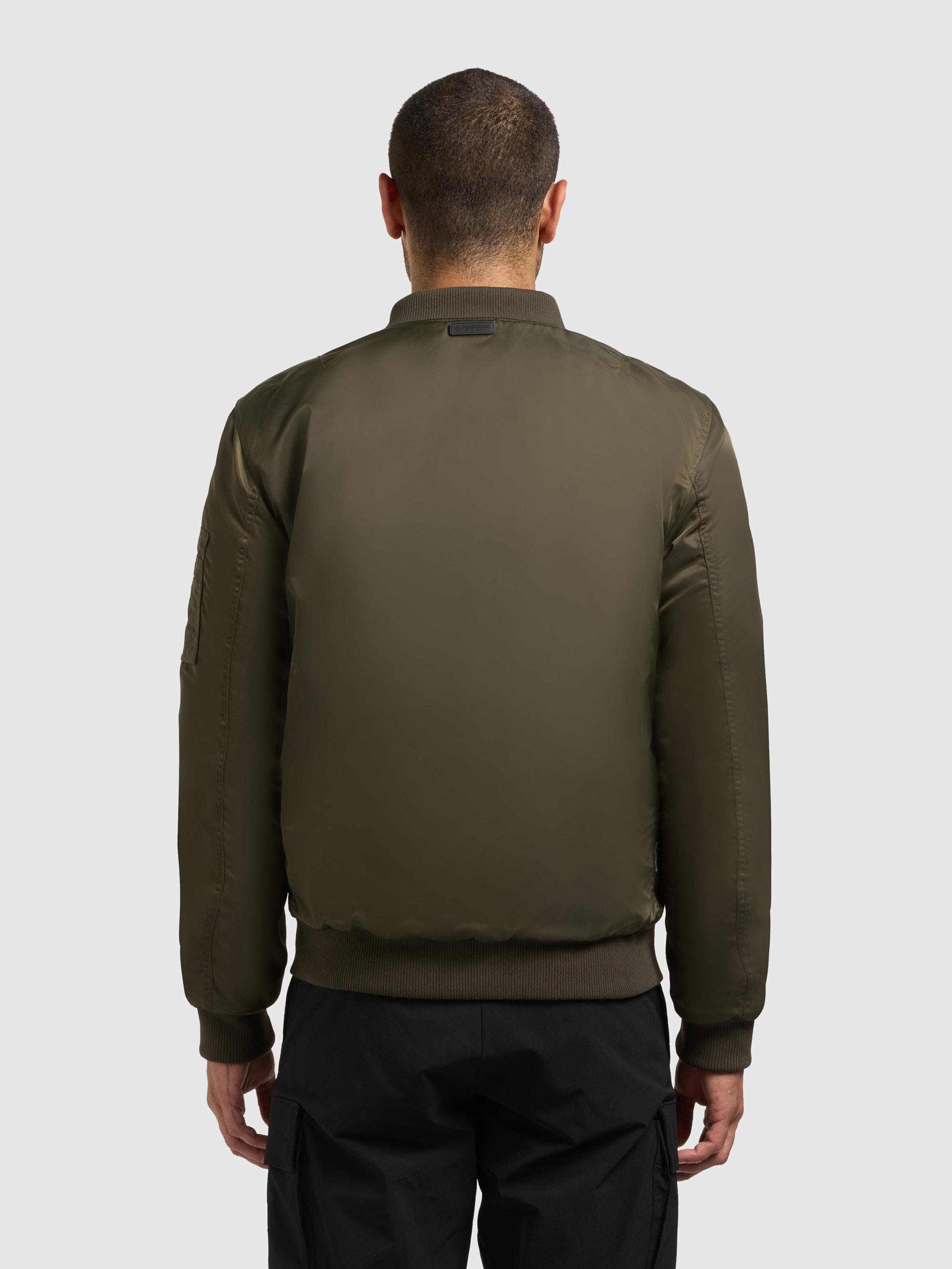 Matt glänzende Bomberjacke "Adon" Forest Green