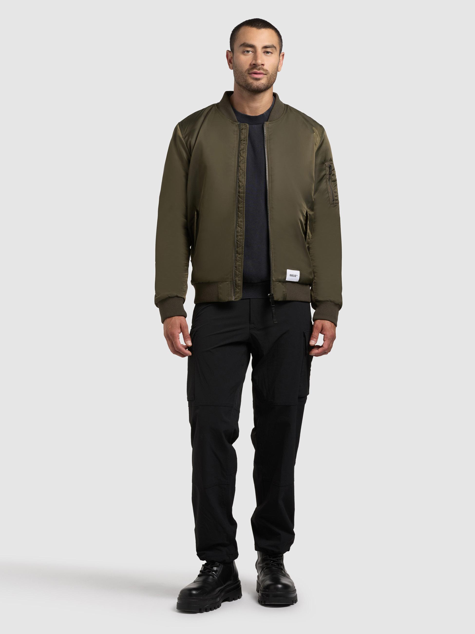 Matt glänzende Bomberjacke "Adon" Forest Green