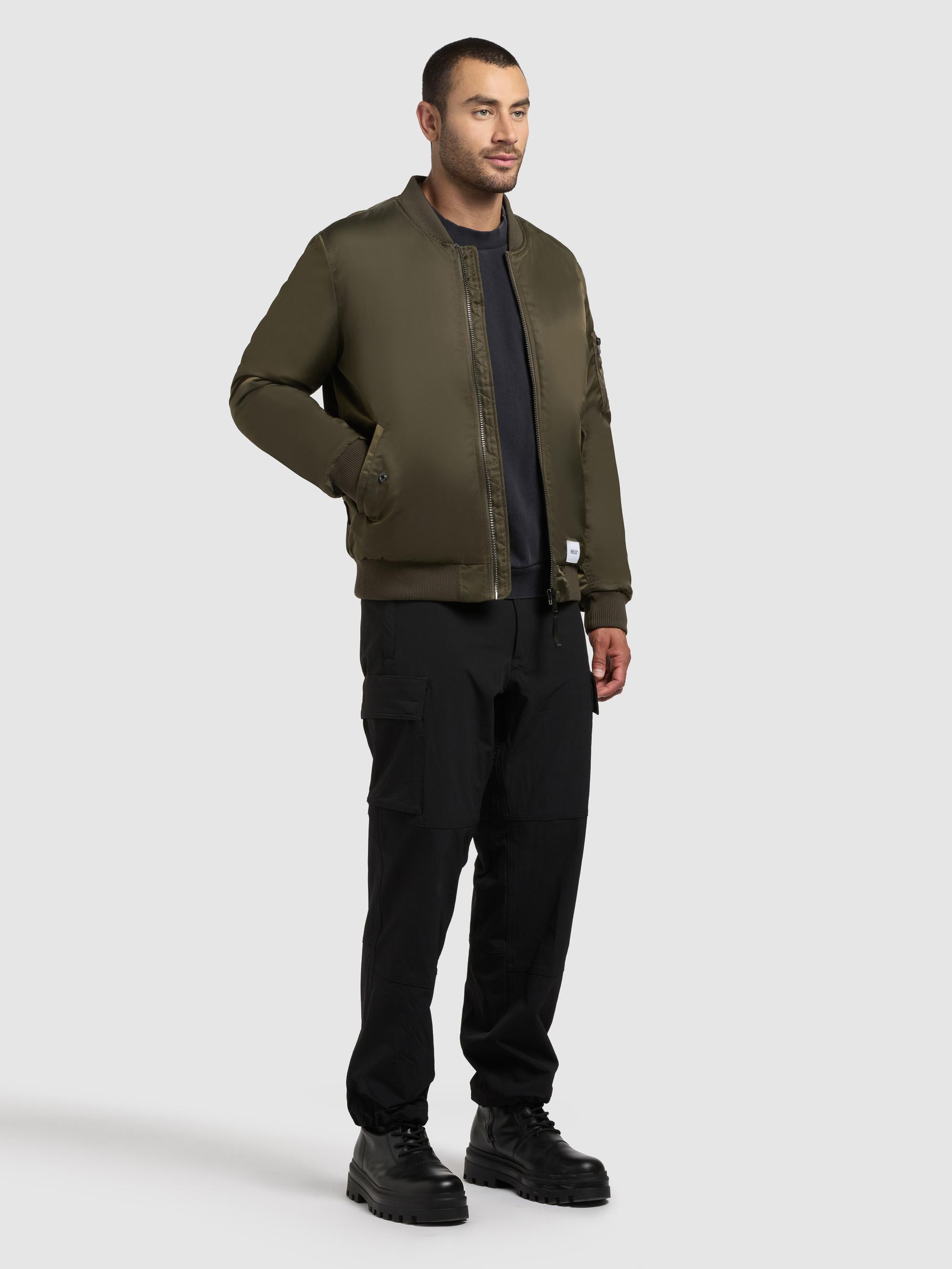 Matt glänzende Bomberjacke "Adon" Forest Green